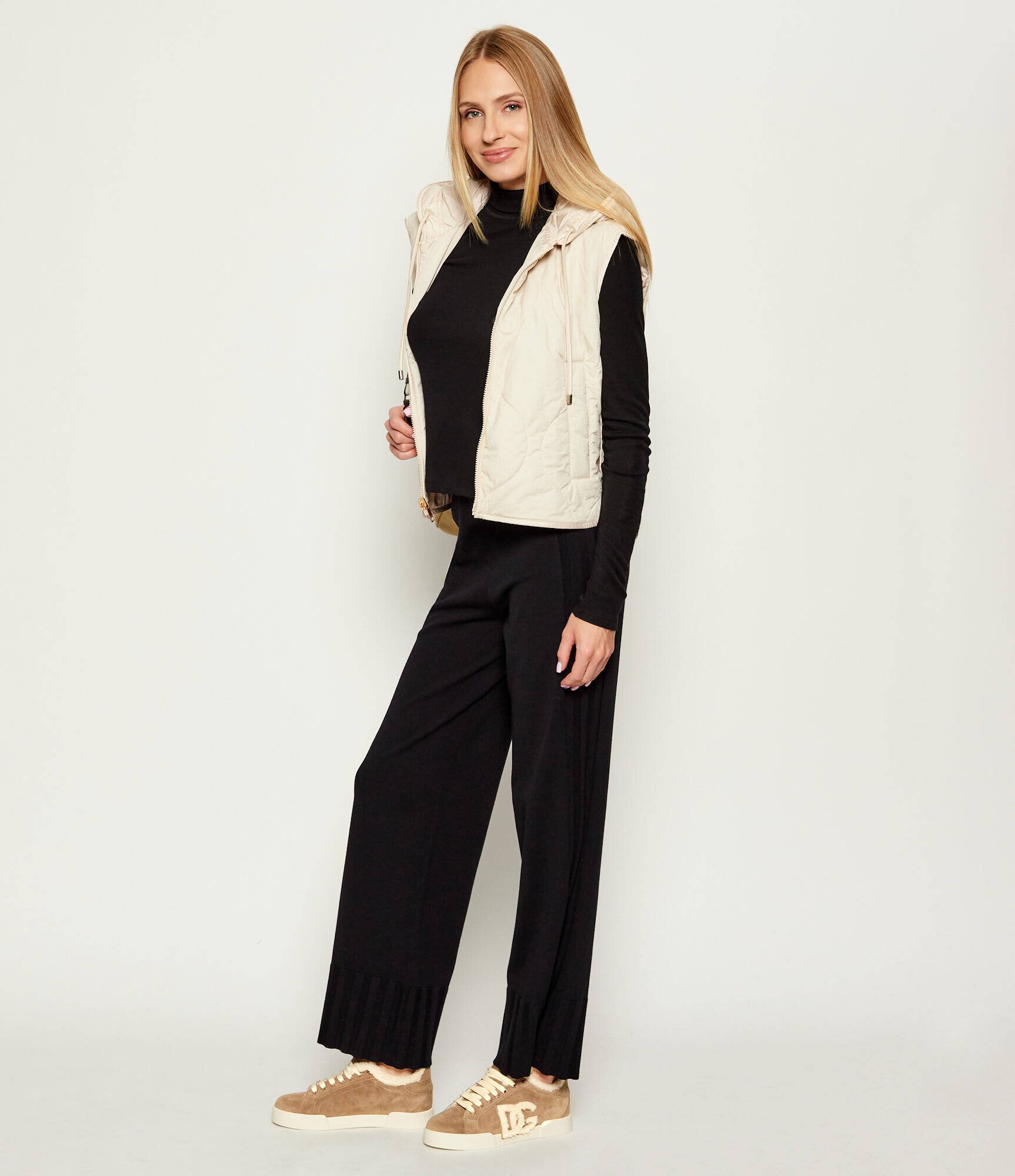 Dolce & Gabbana Teniși din piele | shearling