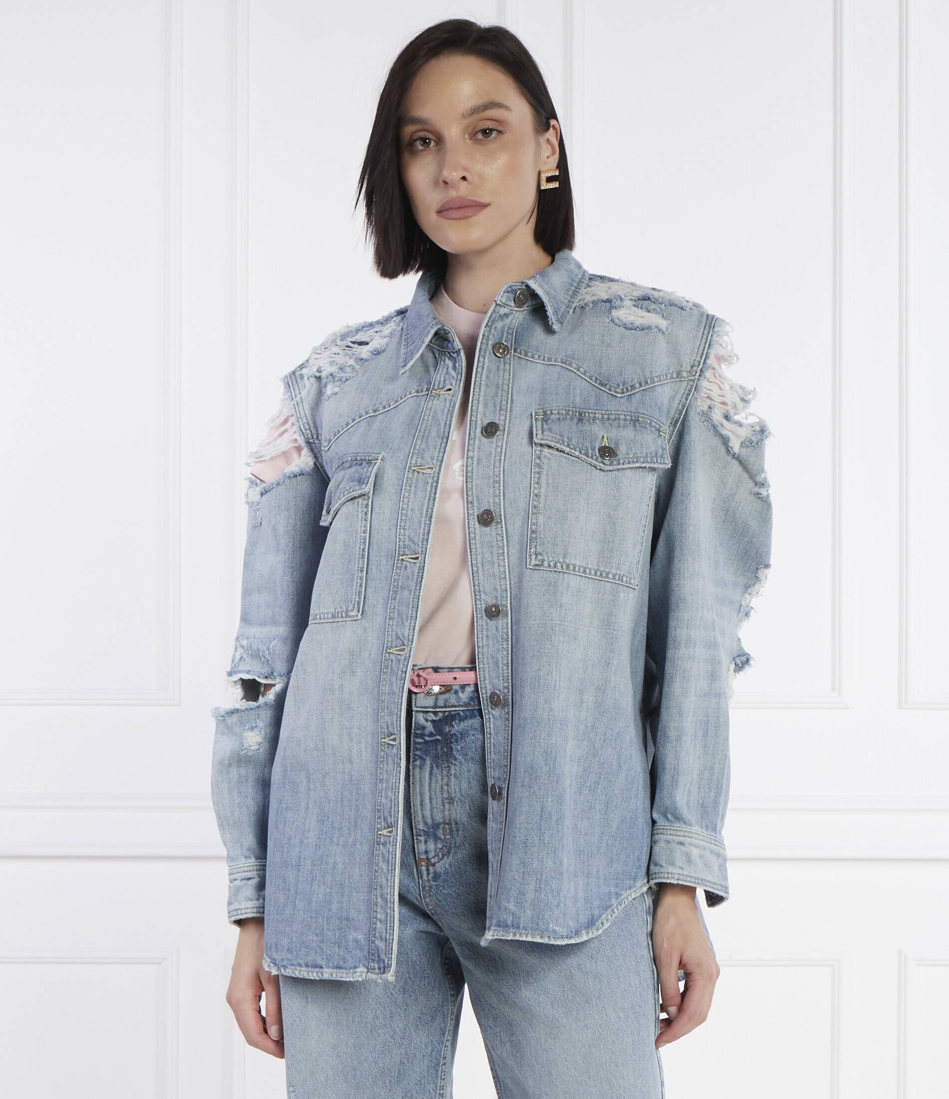 DONDUP - made in Italy De blugi cămașă | Oversize fit