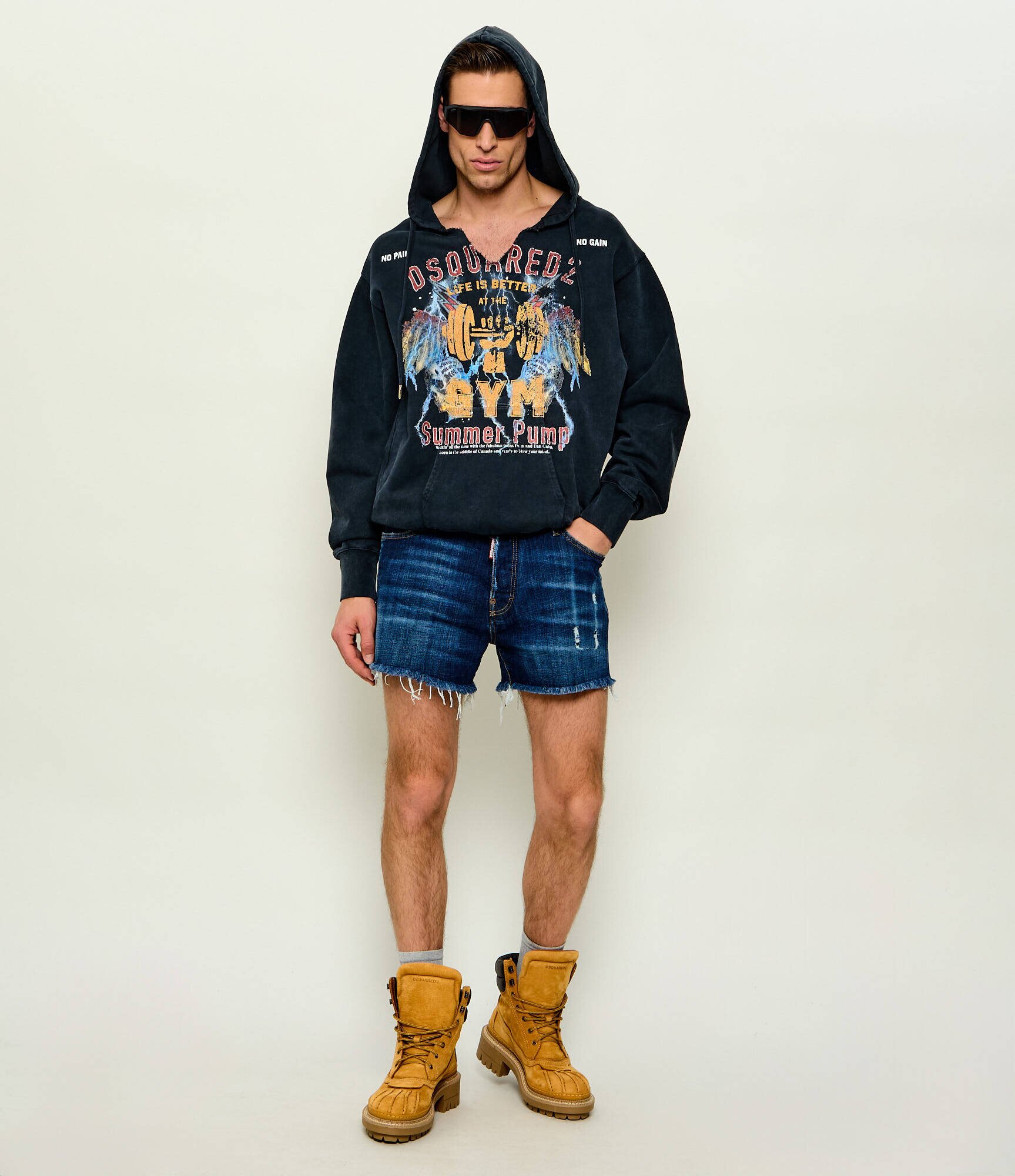 Dsquared2 De blugi pantaloni scurți Cut Off | Slim Fit