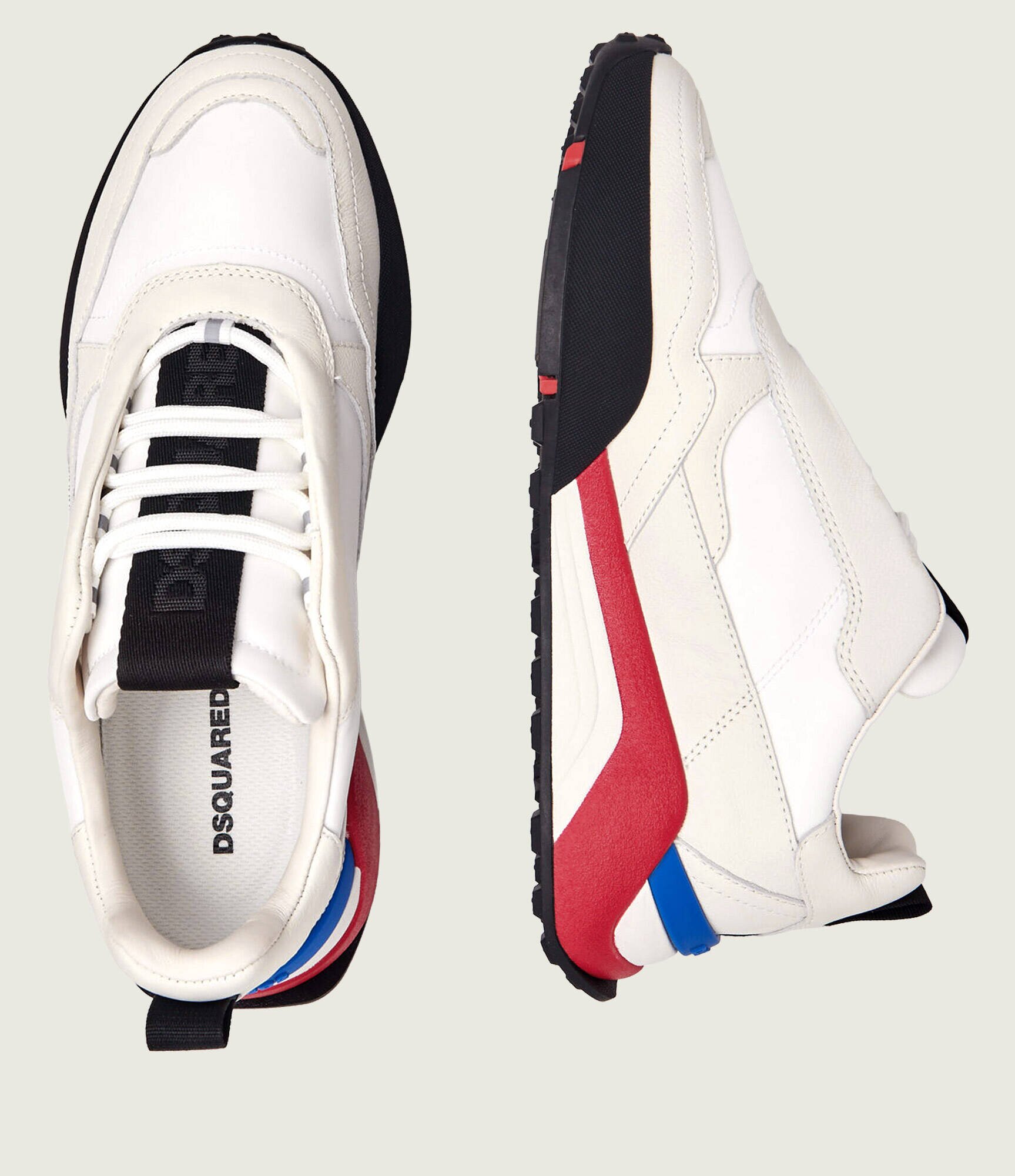 Dsquared2 Sneakers D2 Flow cu adaos de piele