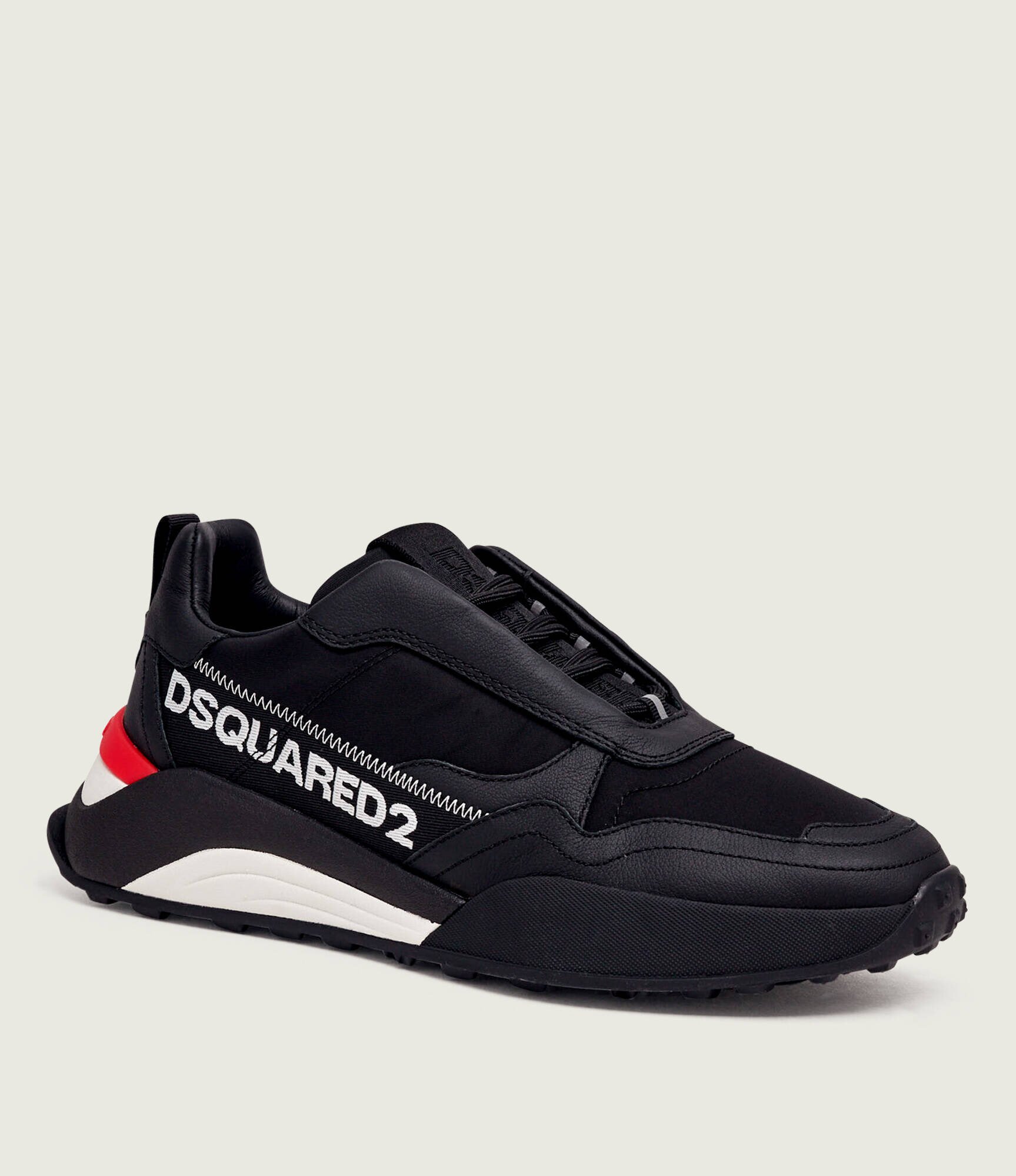 Dsquared2 Sneakers D2 Flow cu adaos de piele