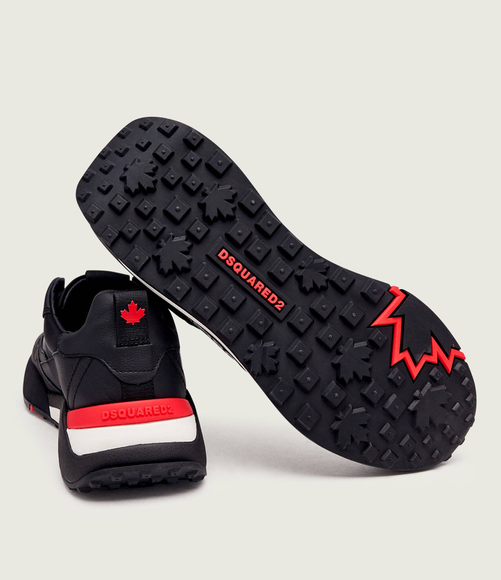 Dsquared2 Sneakers D2 Flow cu adaos de piele
