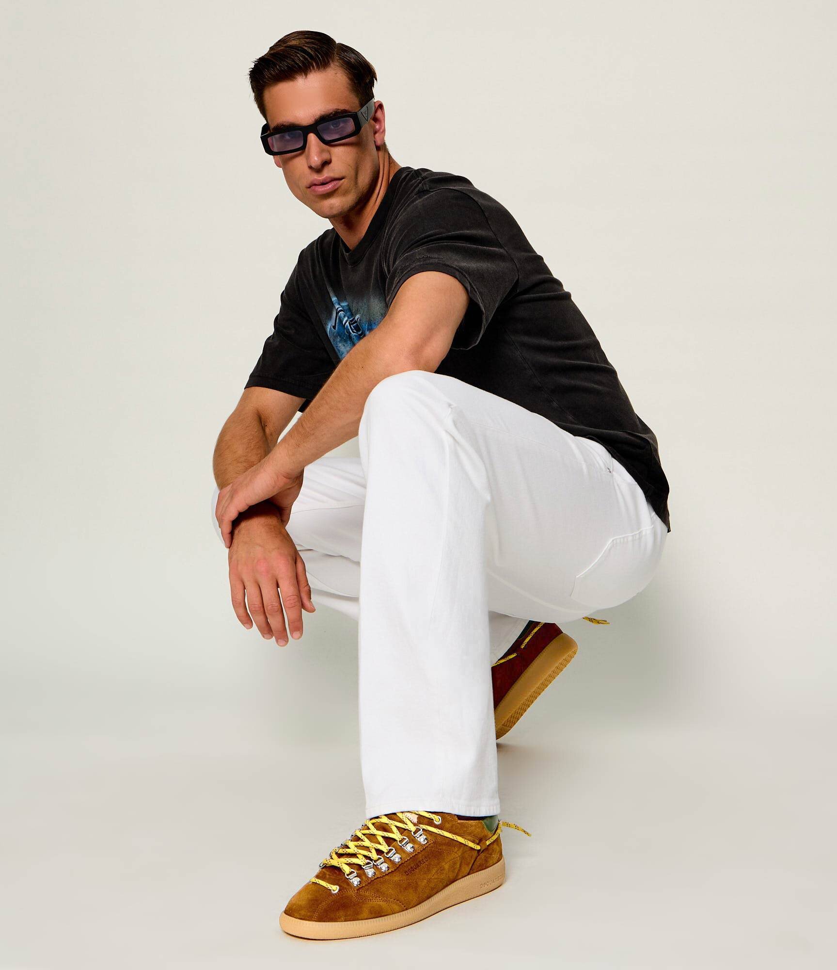 Dsquared2 Sneakers Rebel | piele întoarsă
