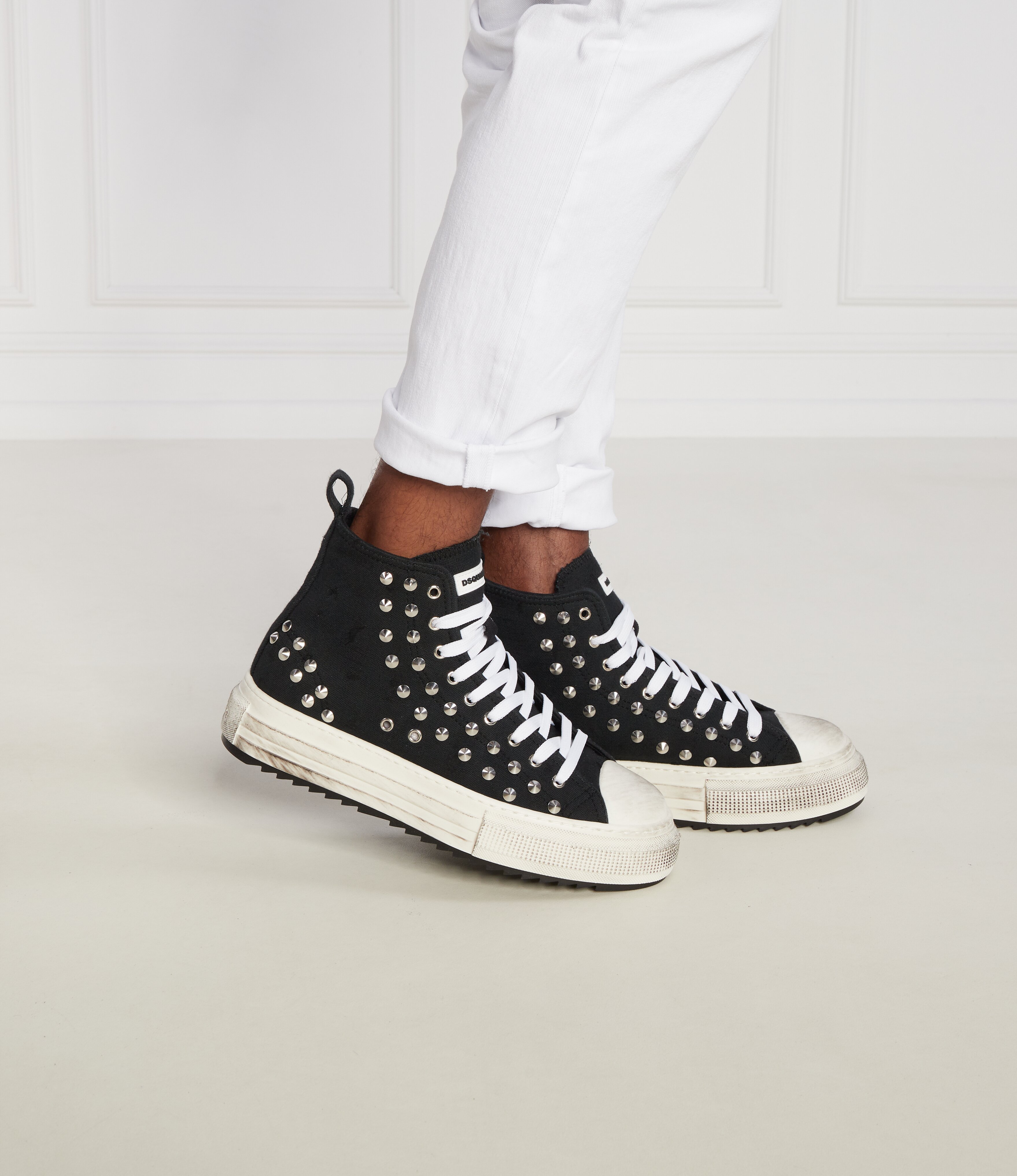 Dsquared2 Teniși cu adaos de piele