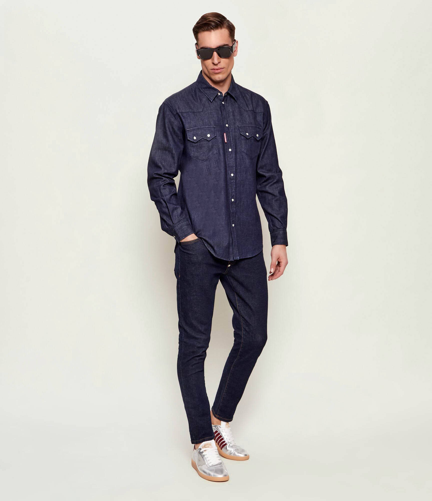 Dsquared2 Teniși din piele Rebels