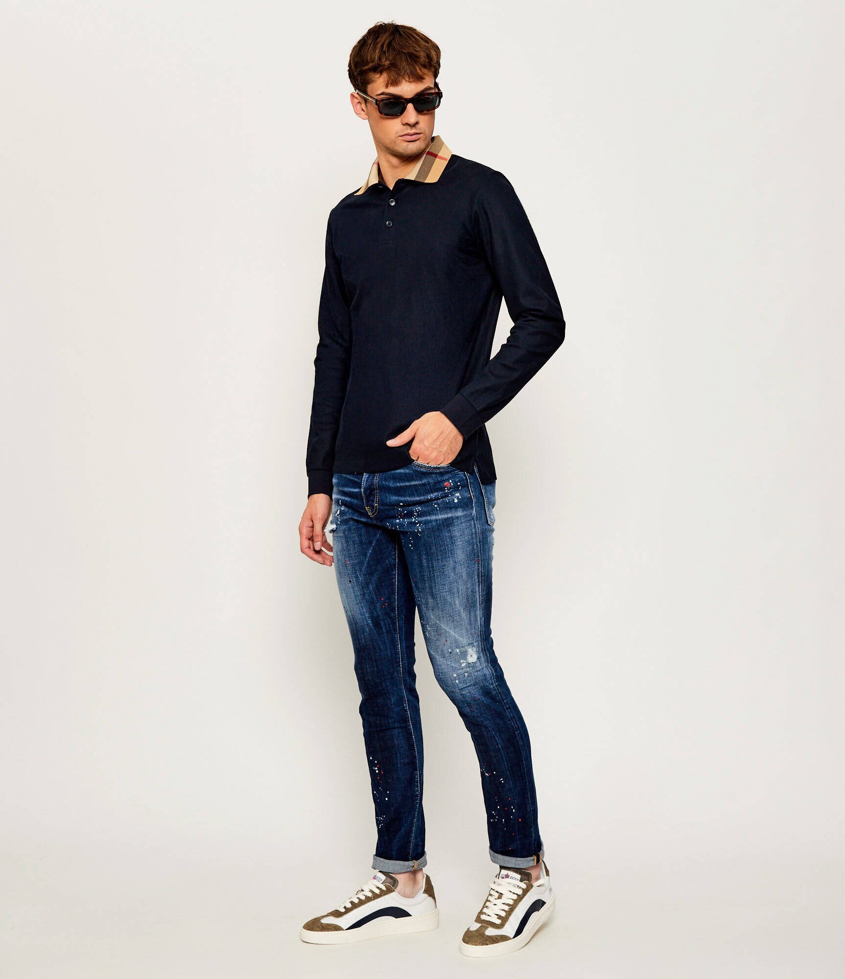 Dsquared2 Teniși din piele Rider | piele întoarsă