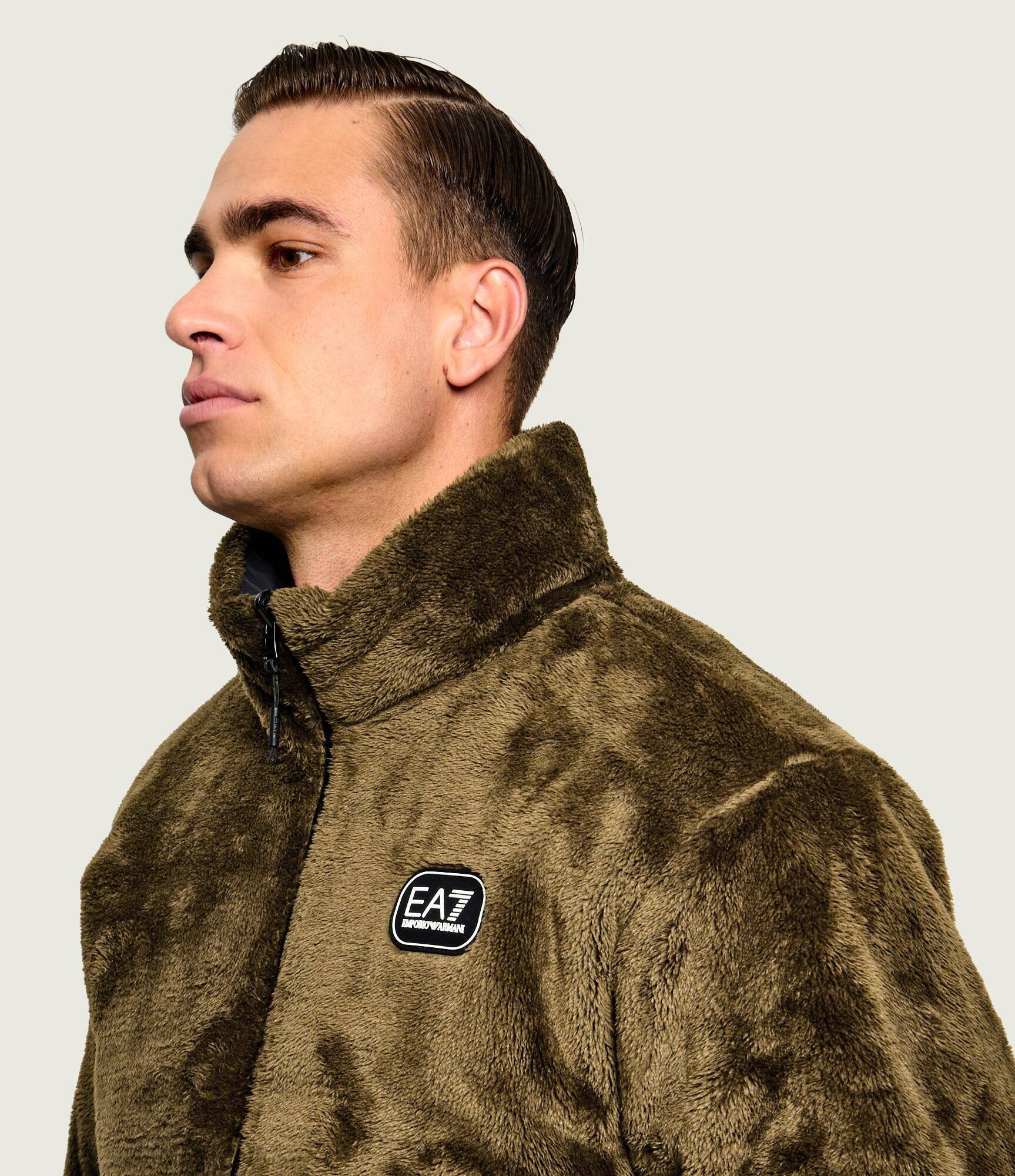 EA7 Din fleece geacă | Relaxed fit