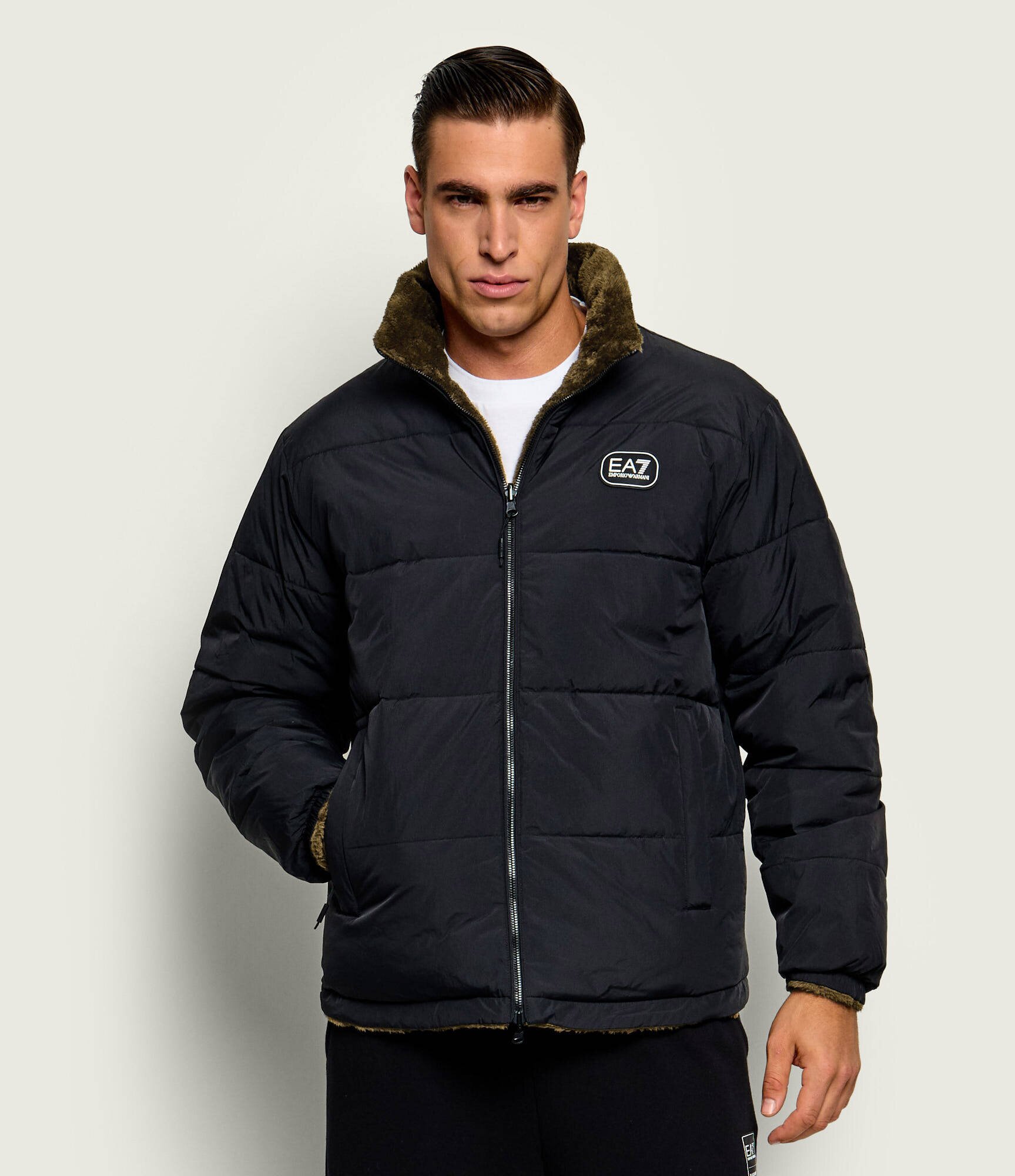 EA7 Din fleece geacă | Relaxed fit