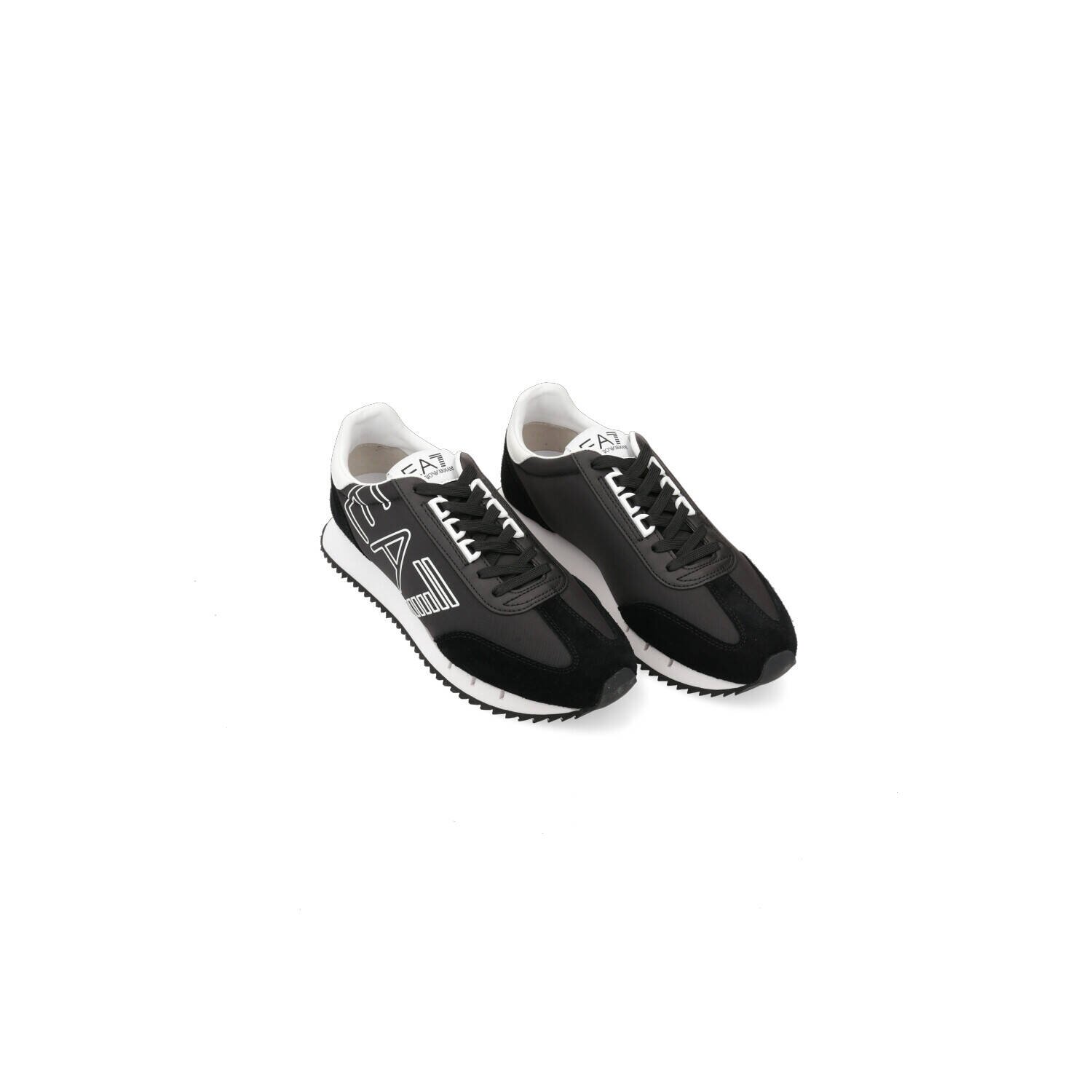 EA7 Sneakers cu adaos de piele