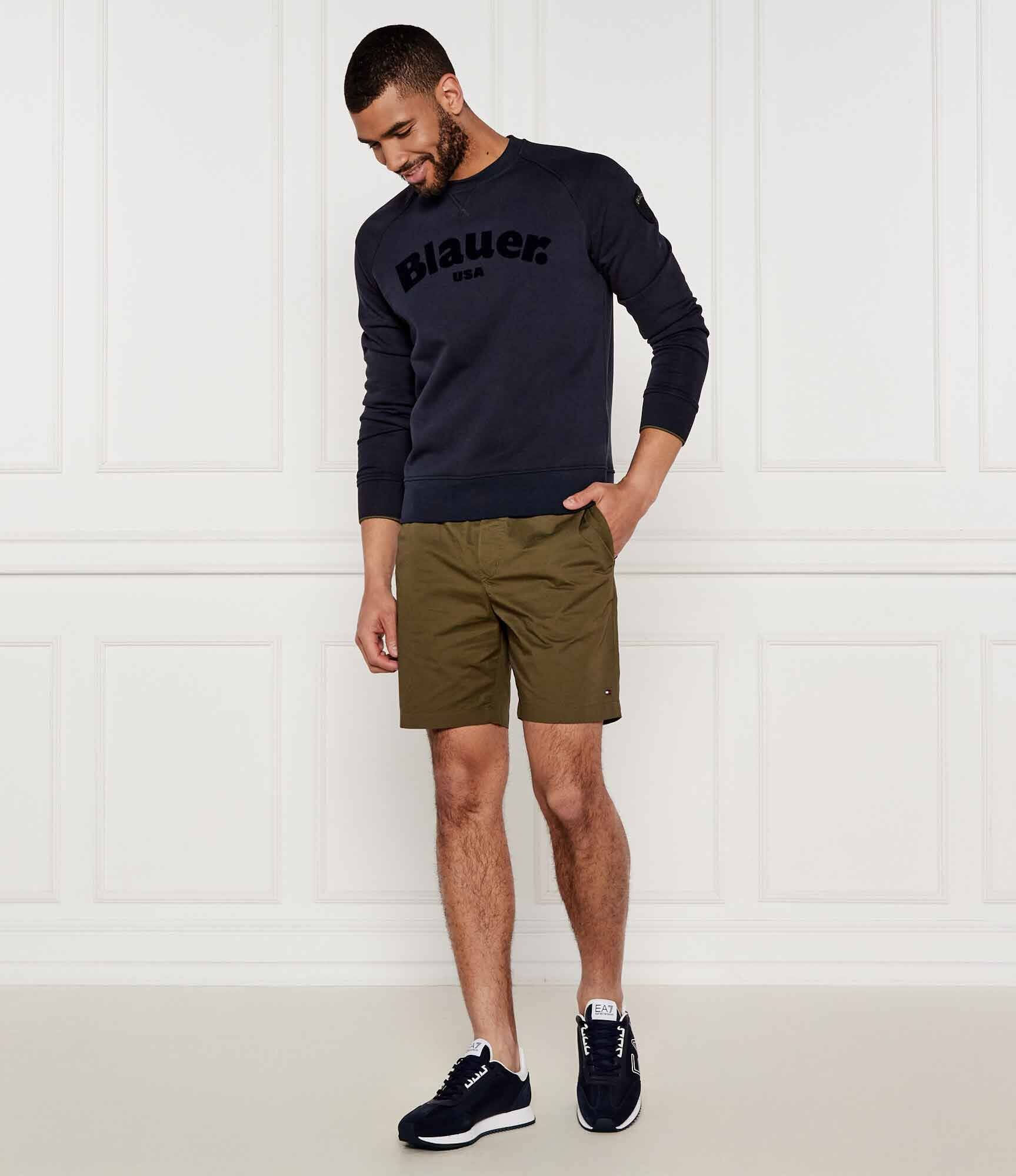 EA7 Sneakers cu adaos de piele