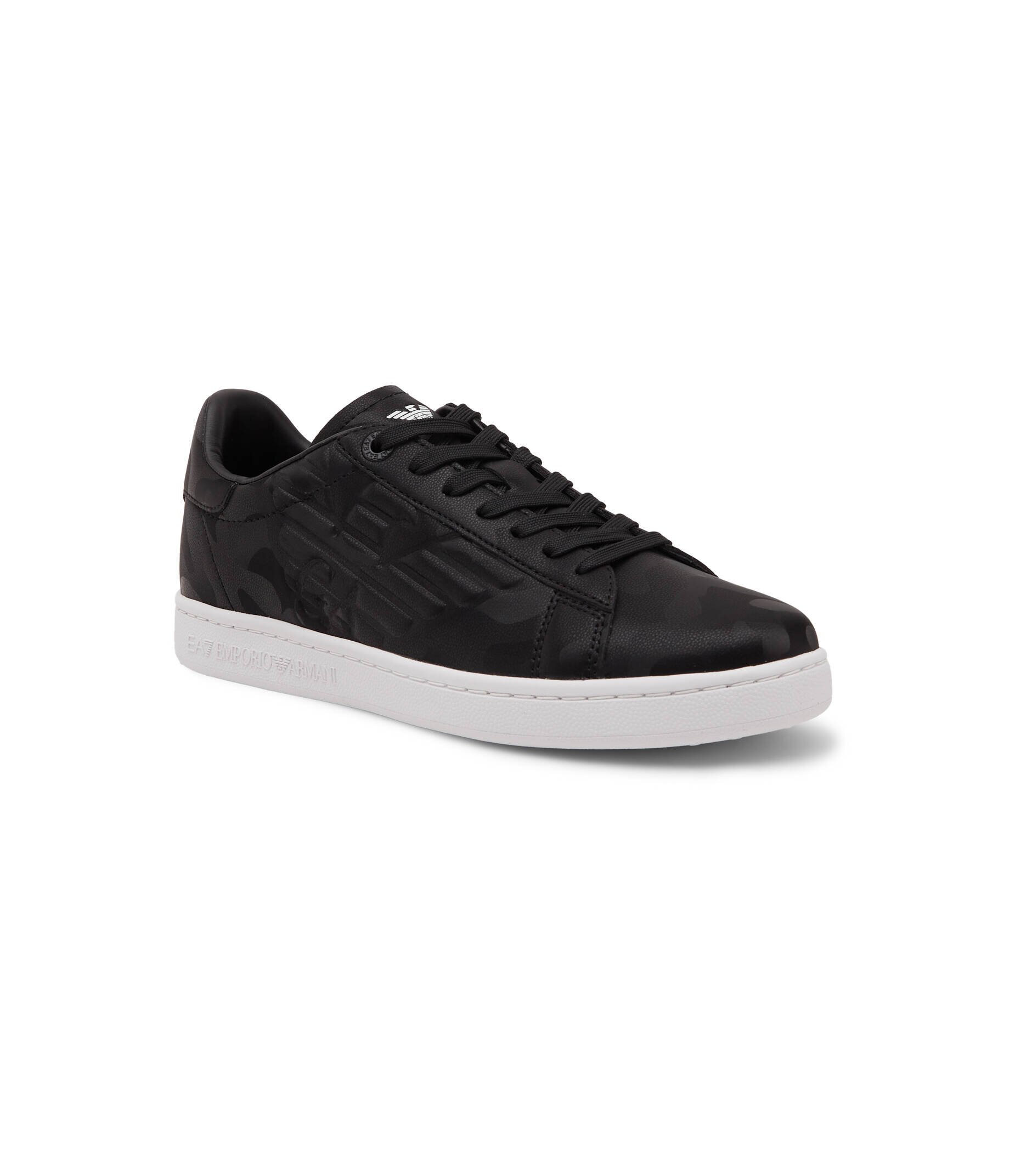 EA7 Sneakers cu adaos de piele