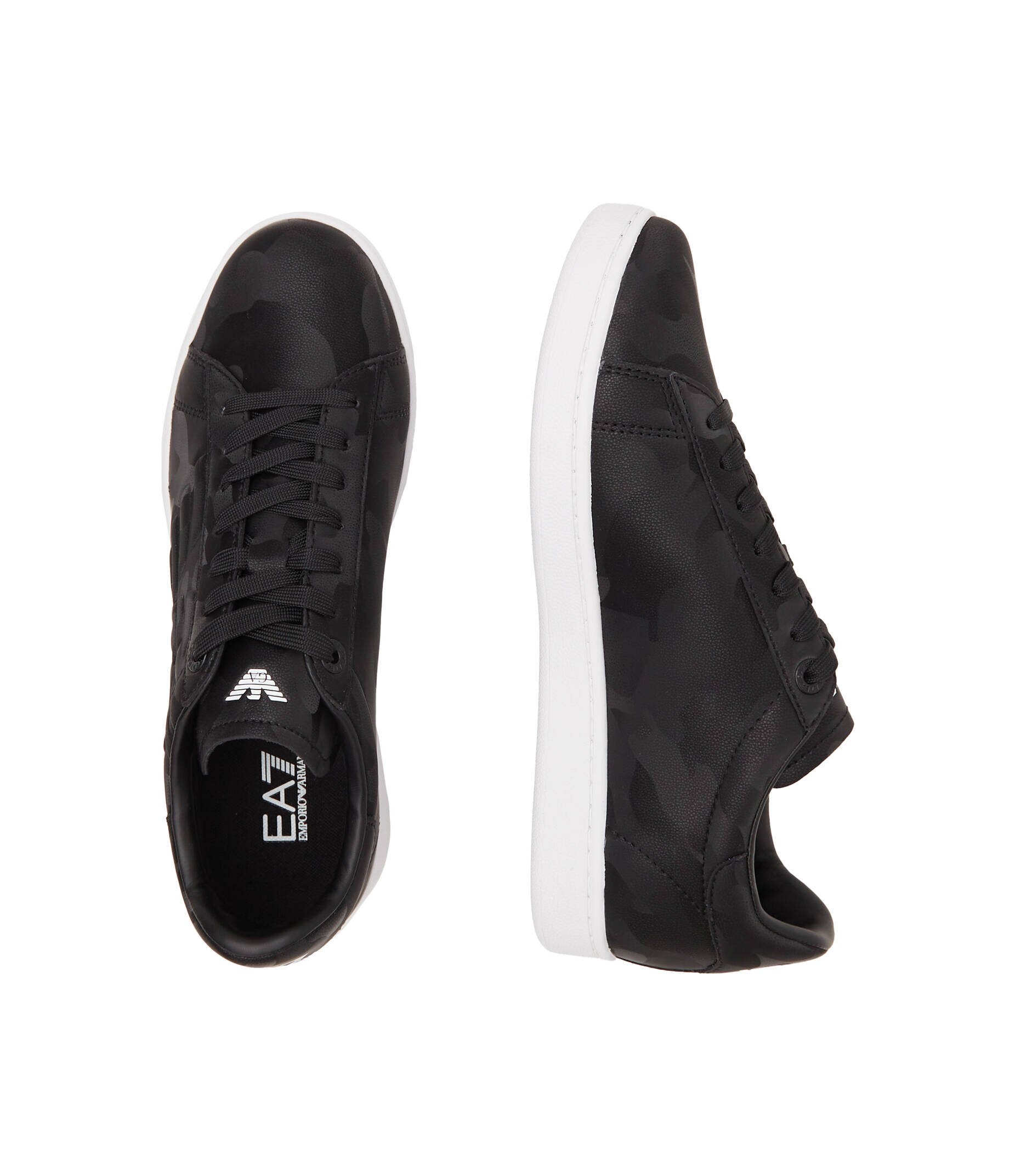 EA7 Sneakers cu adaos de piele