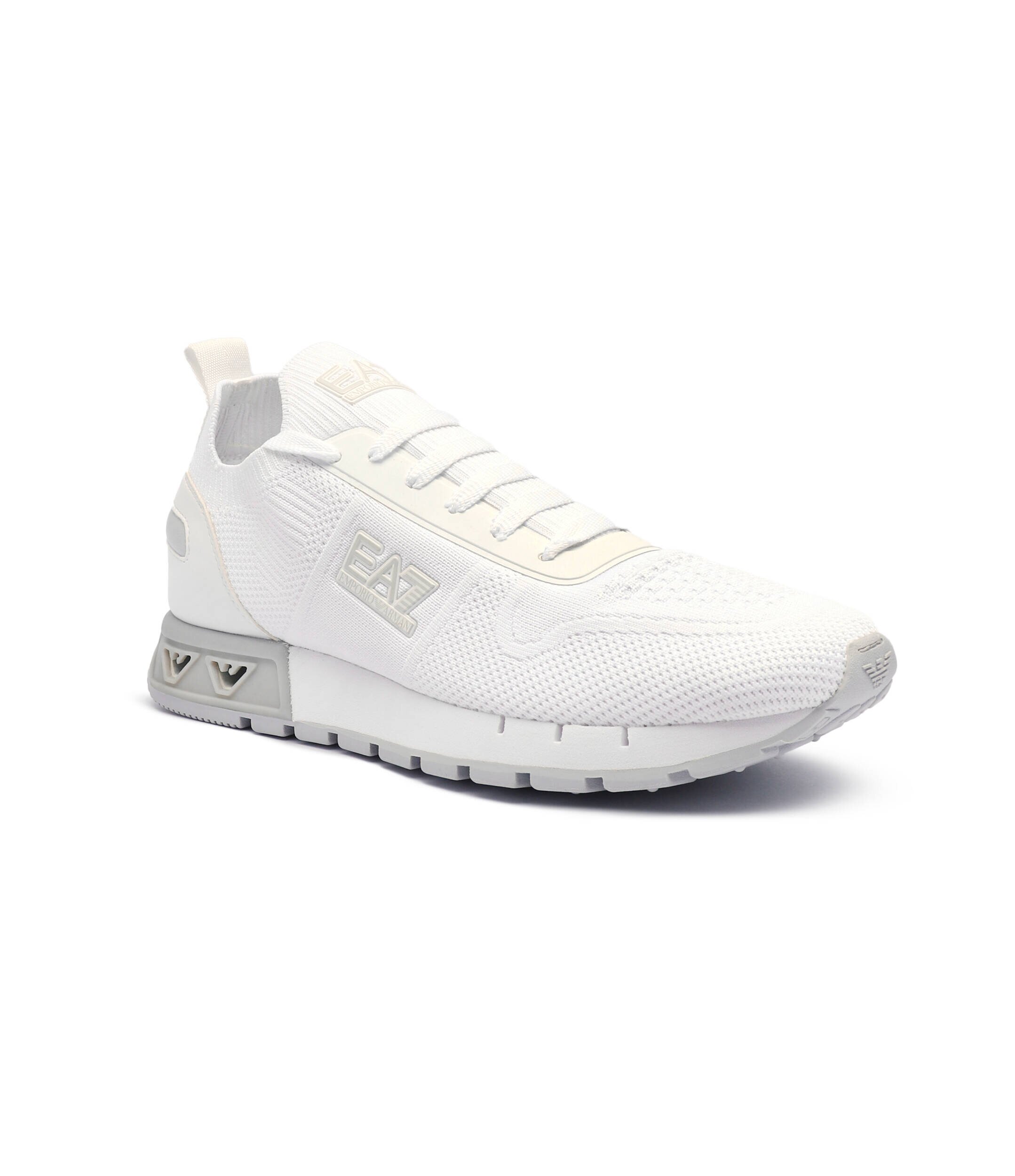 EA7 Sneakers cu adaos de piele