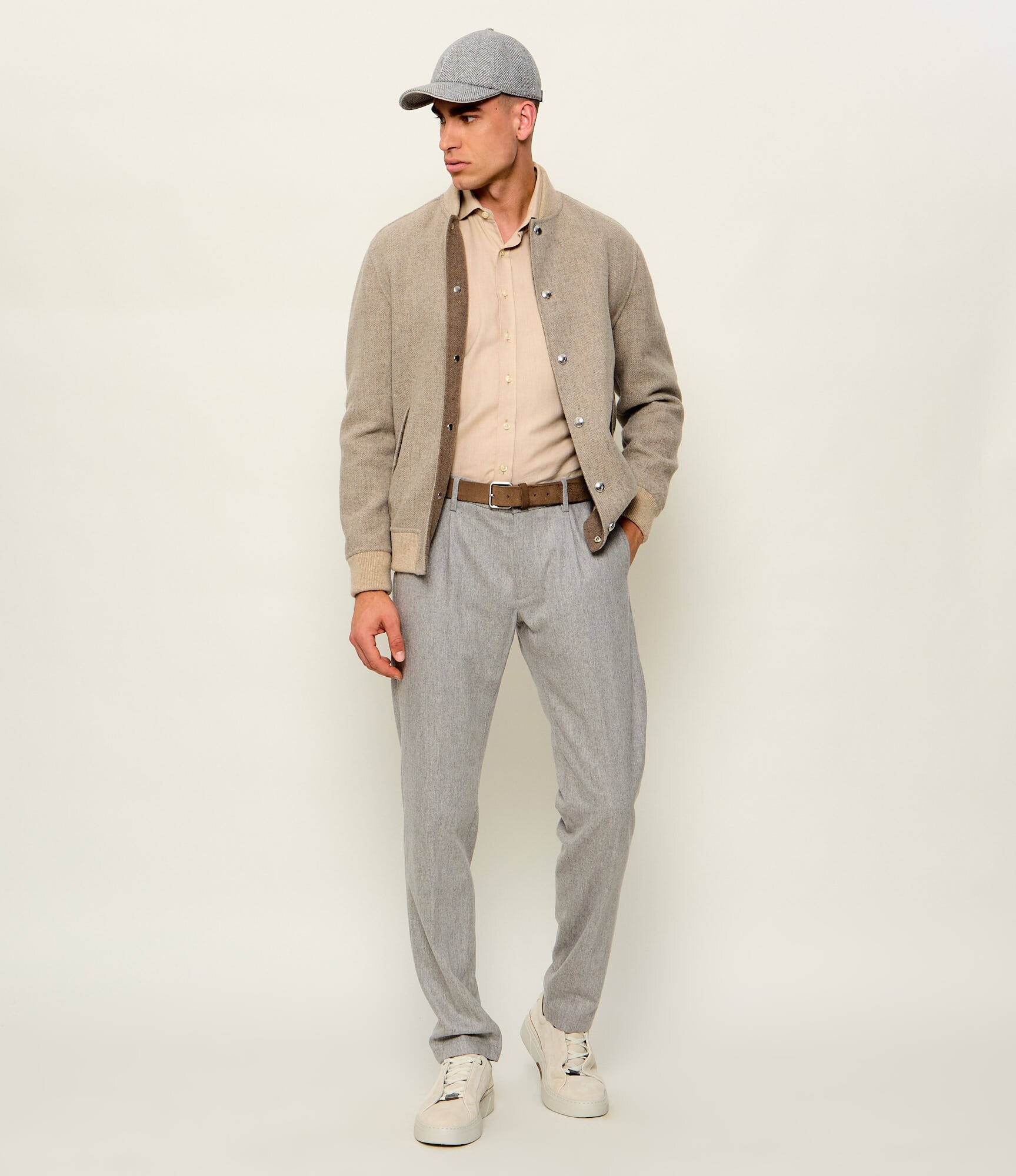 Eleventy De lână pantaloni chino | Straight fit cu adaos de cașmir
