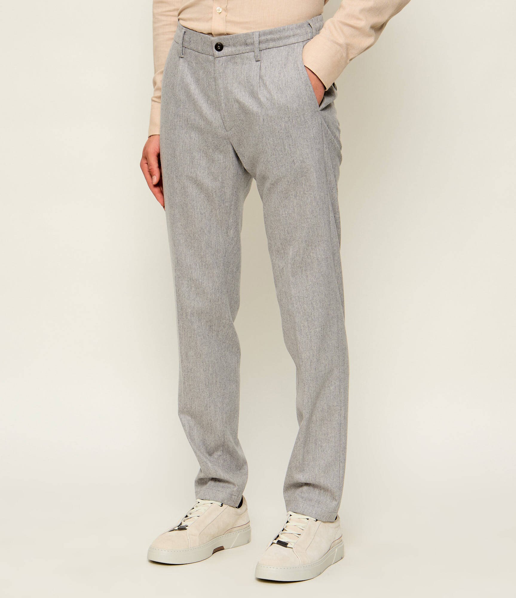 Eleventy De lână pantaloni chino | Straight fit cu adaos de cașmir