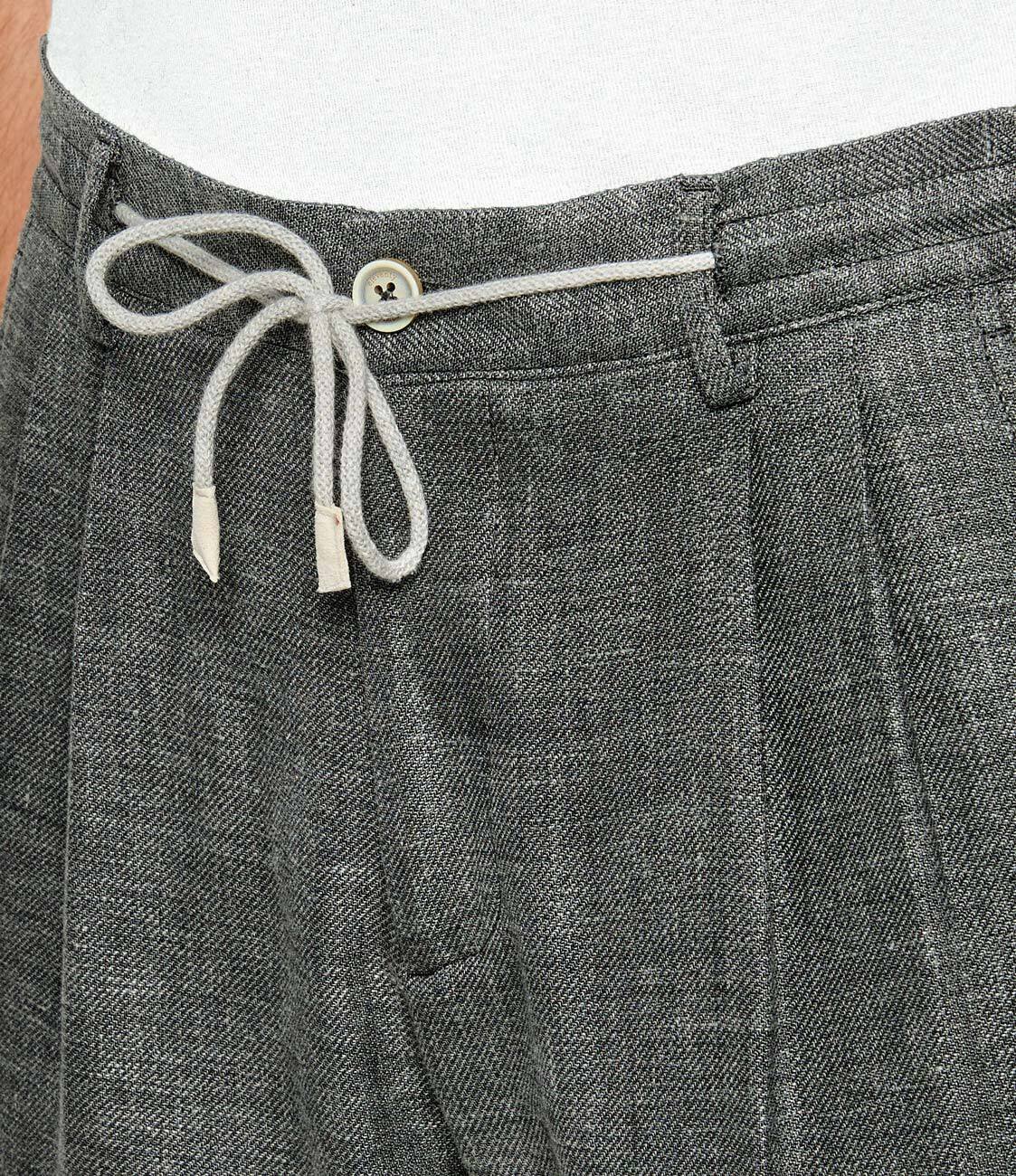 Eleventy Pantaloni | Slim Fit | cu adaos de mătase și lână