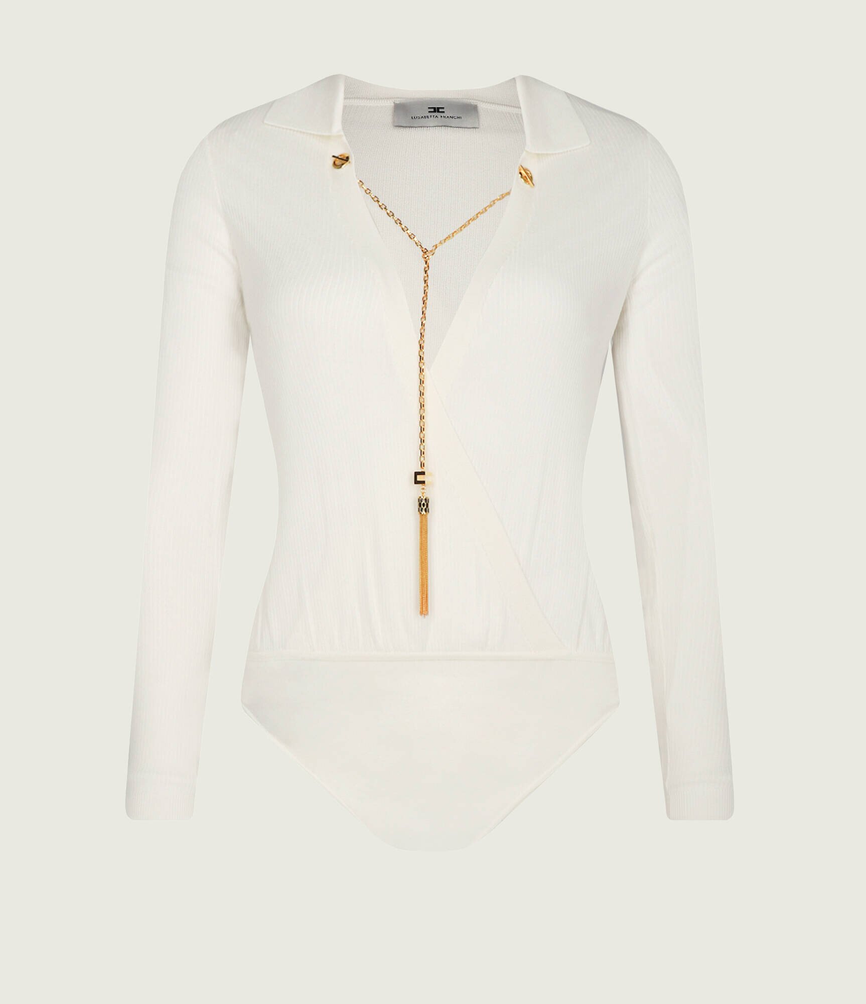Elisabetta Franchi Body | Slim Fit cu adaos de mătase