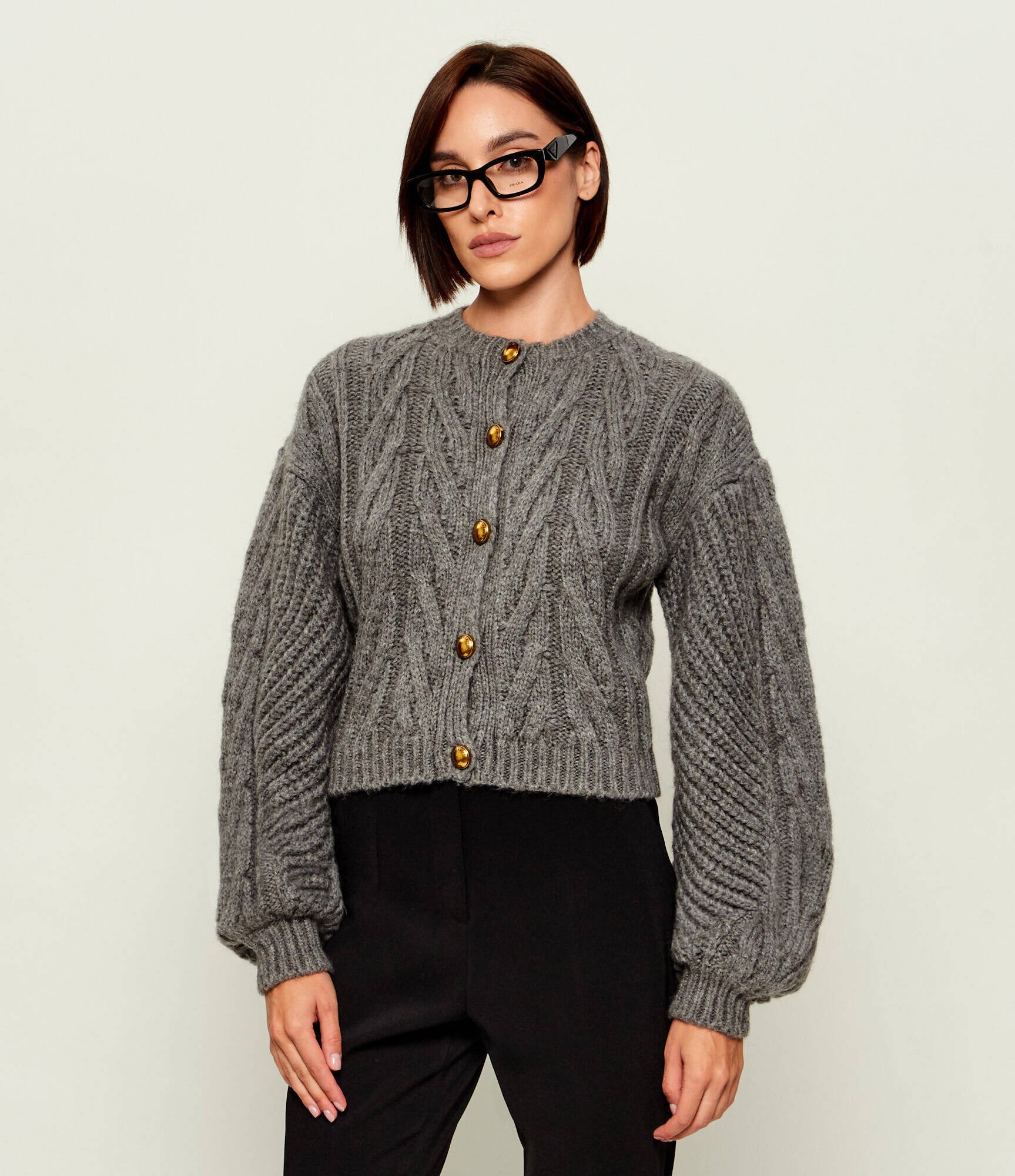 Elisabetta Franchi Cardigan | Loose fit cu adaos de lână