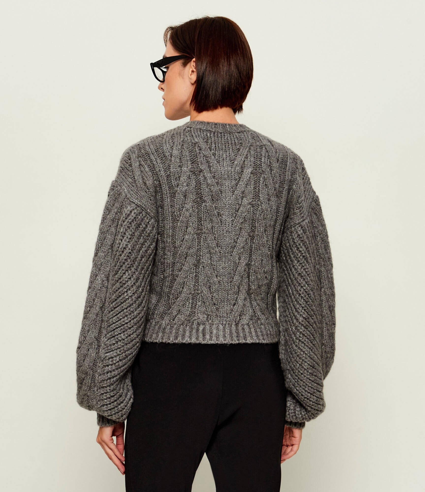 Elisabetta Franchi Cardigan | Loose fit cu adaos de lână