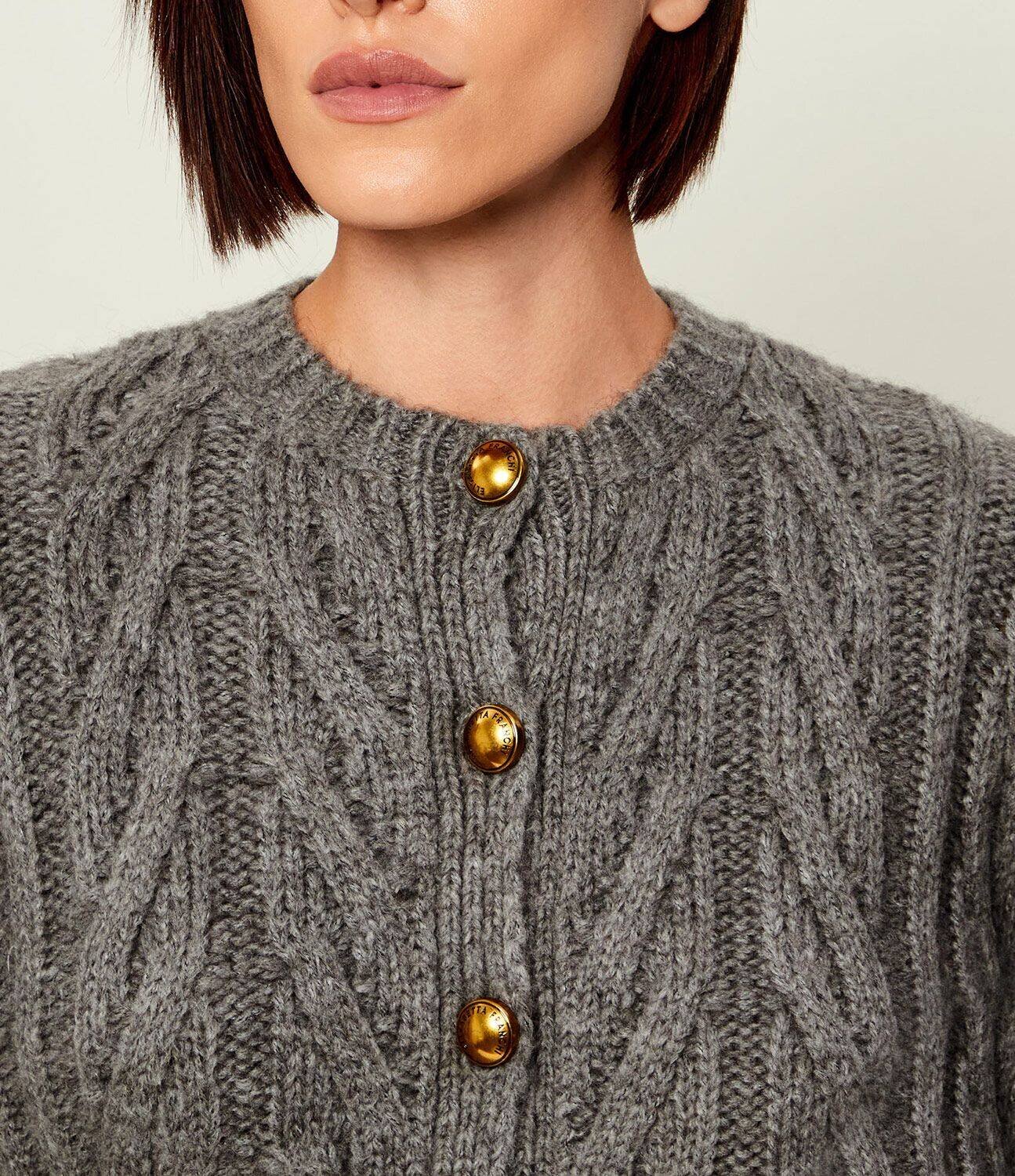 Elisabetta Franchi Cardigan | Loose fit cu adaos de lână