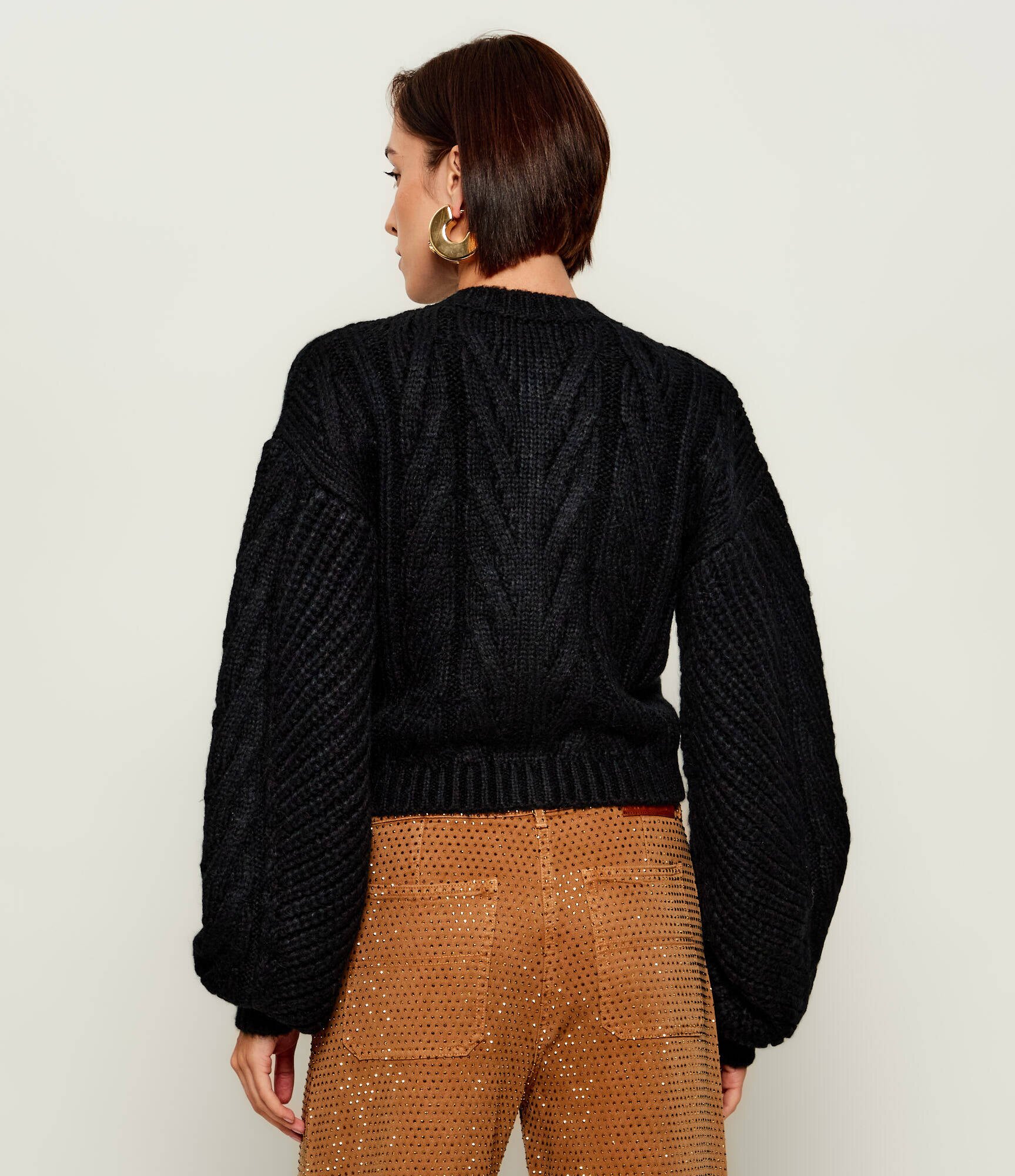 Elisabetta Franchi Cardigan | Loose fit cu adaos de lână