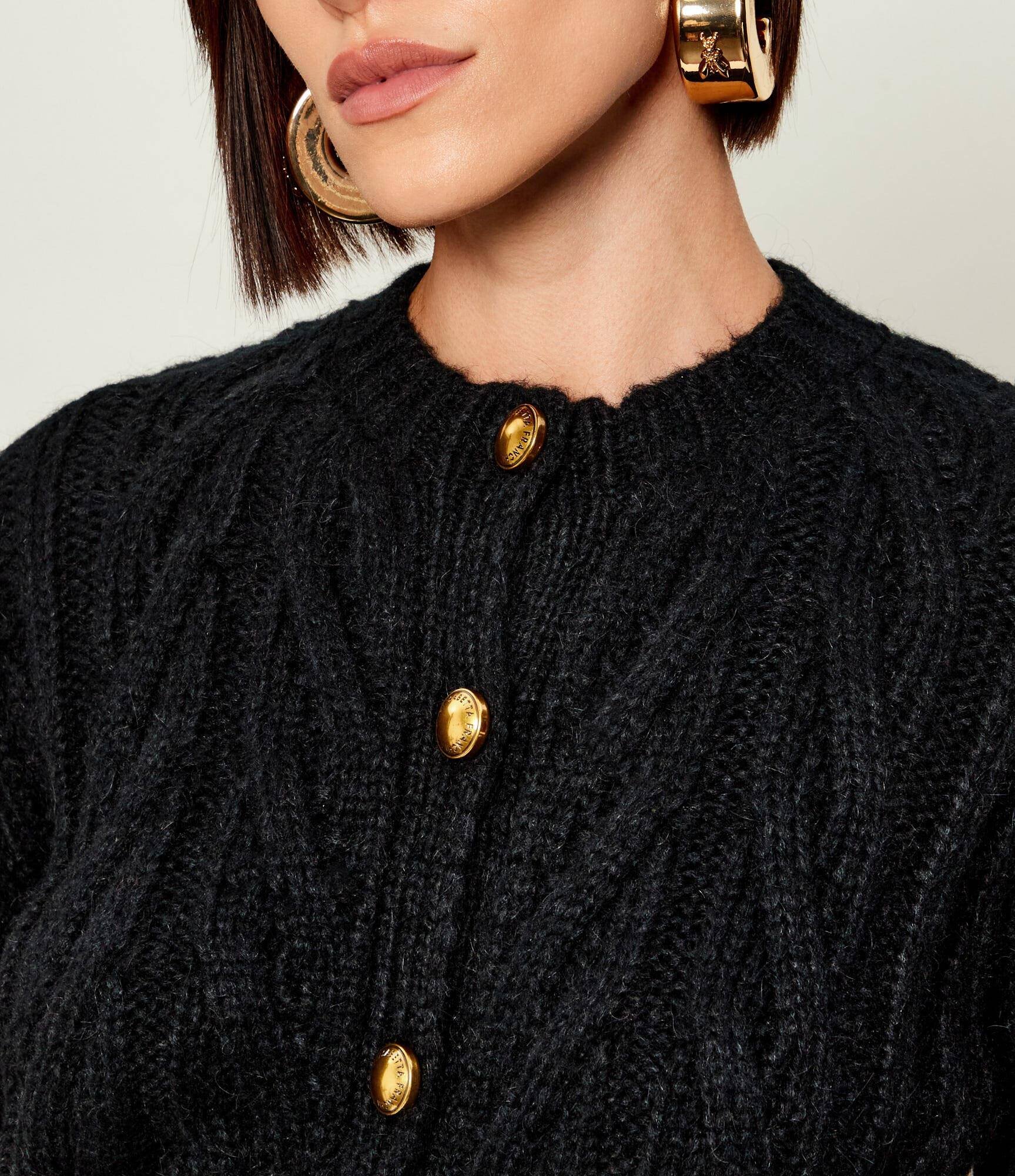 Elisabetta Franchi Cardigan | Loose fit cu adaos de lână