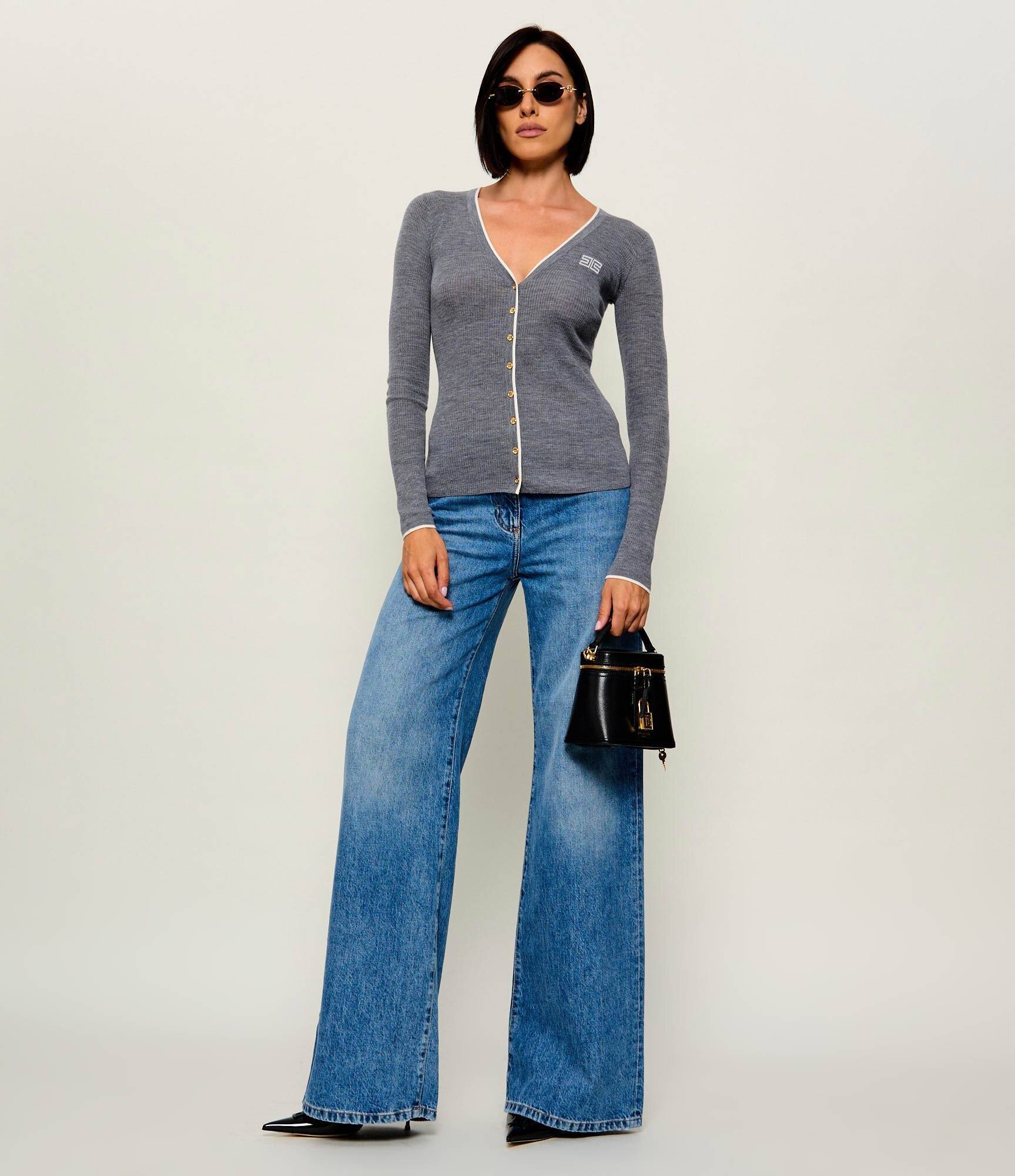 Elisabetta Franchi De lână cardigan | Slim Fit