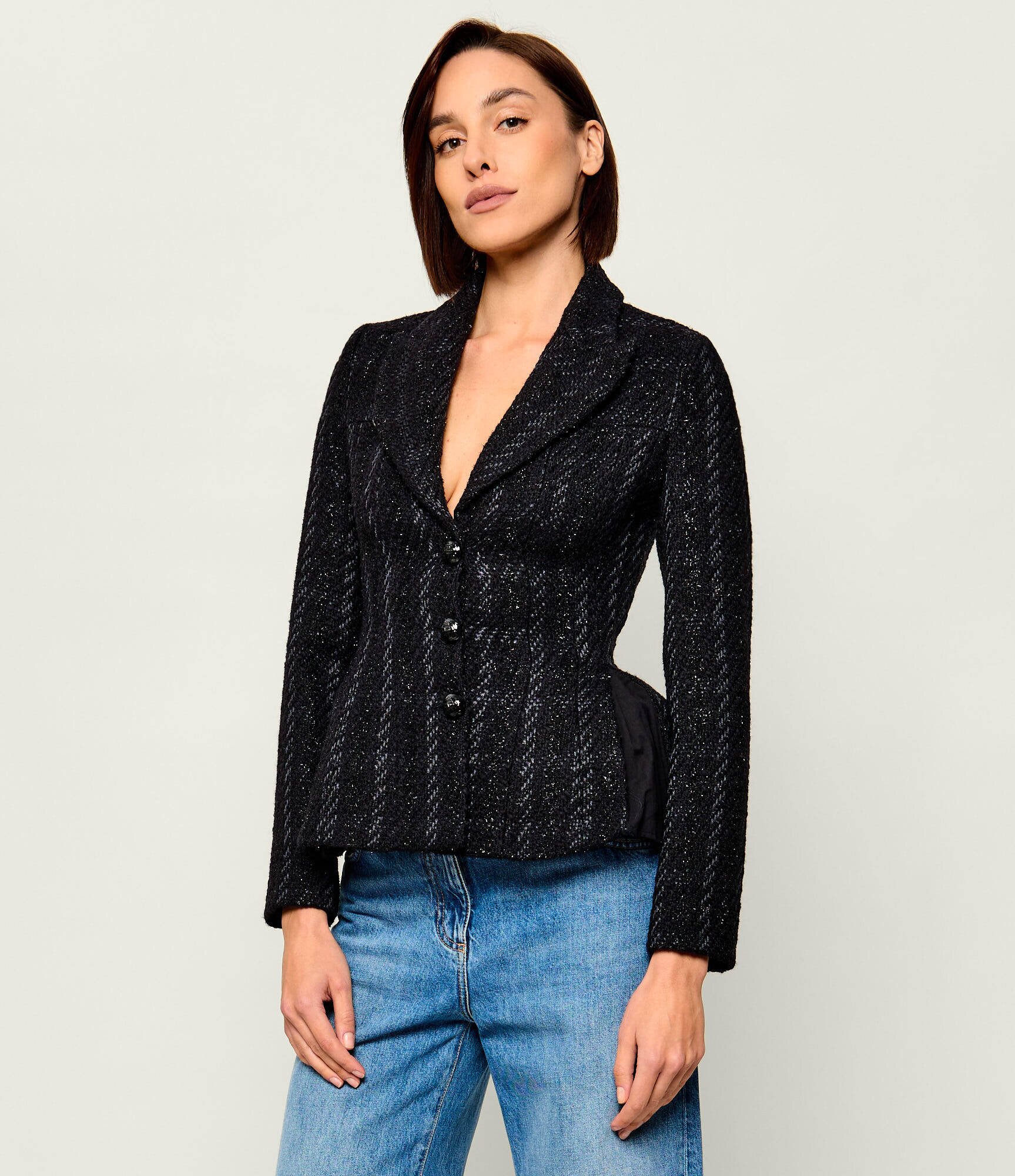 Elisabetta Franchi De lână jachetă | Slim Fit