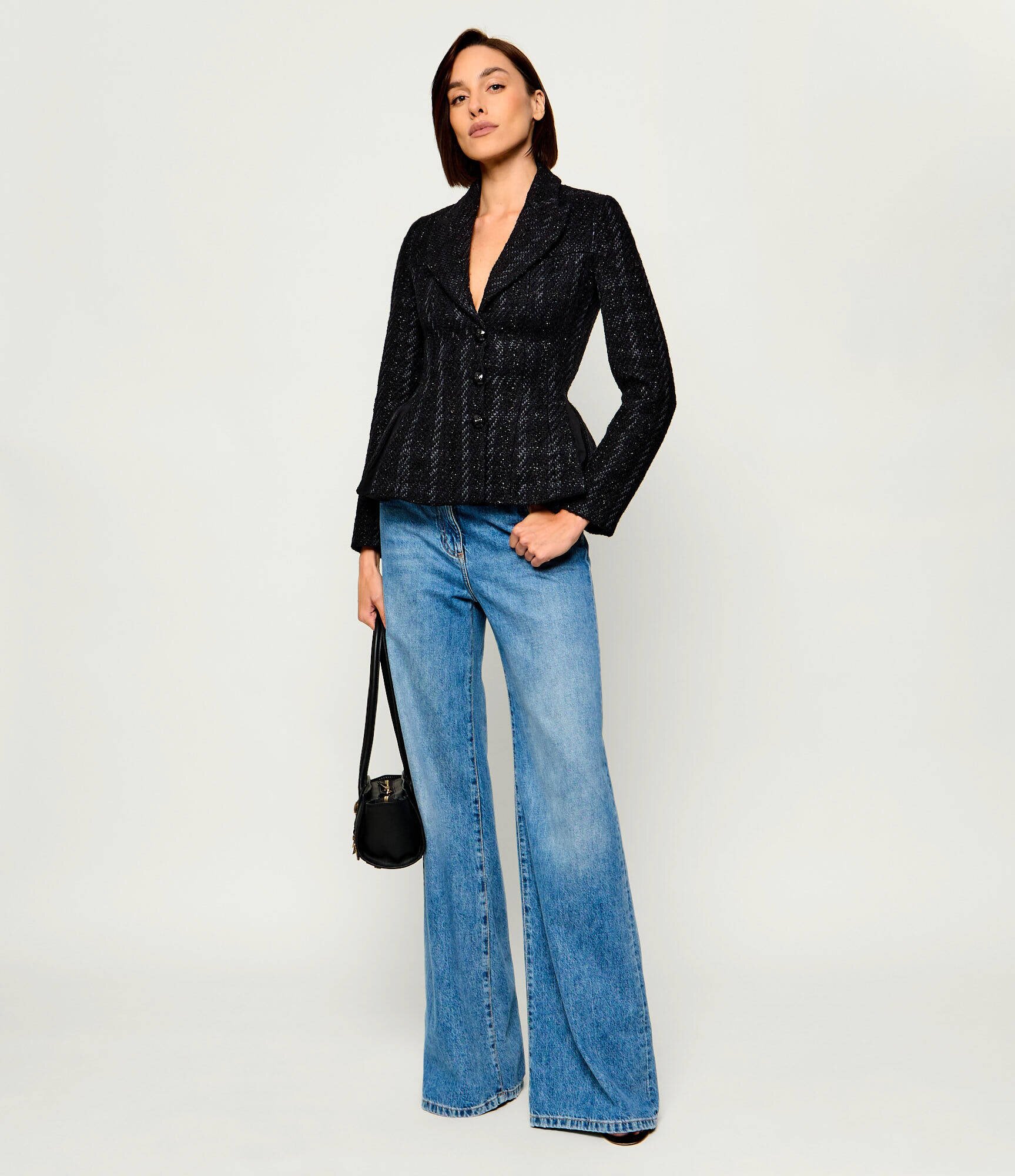 Elisabetta Franchi De lână jachetă | Slim Fit