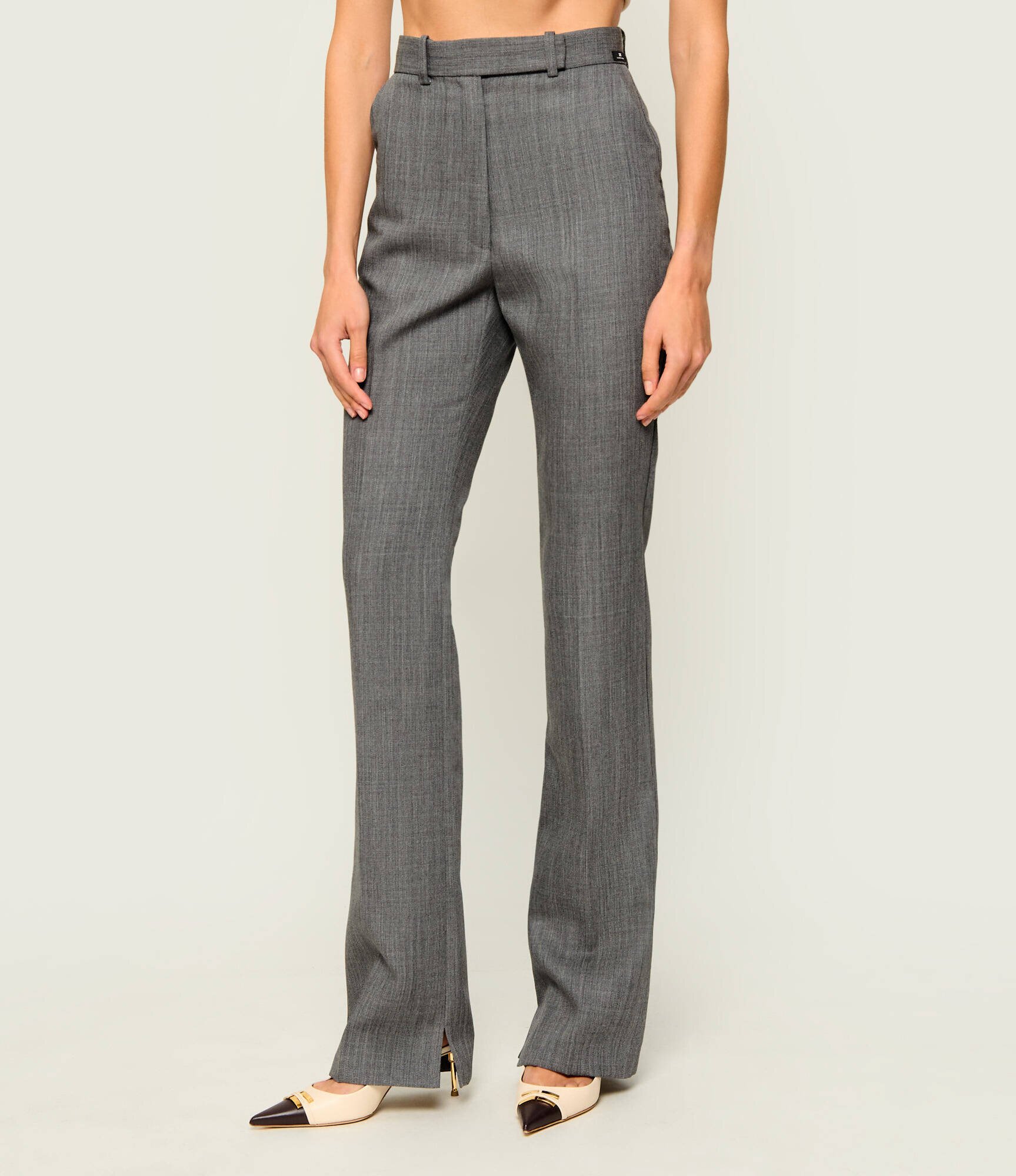 Elisabetta Franchi De lână pantaloni | Straight fit
