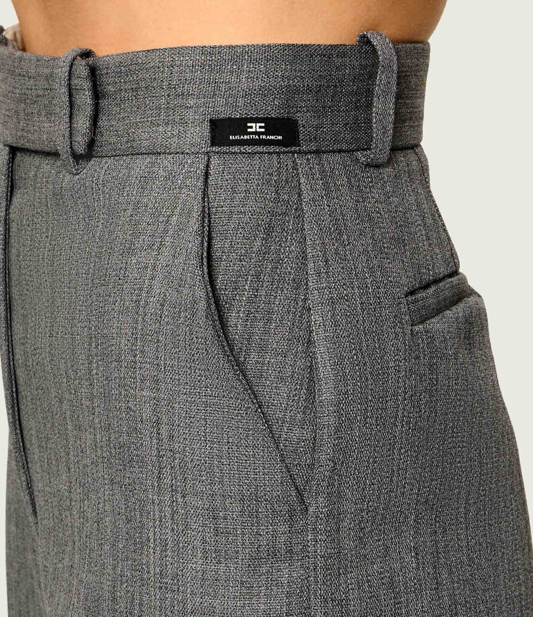 Elisabetta Franchi De lână pantaloni | Straight fit