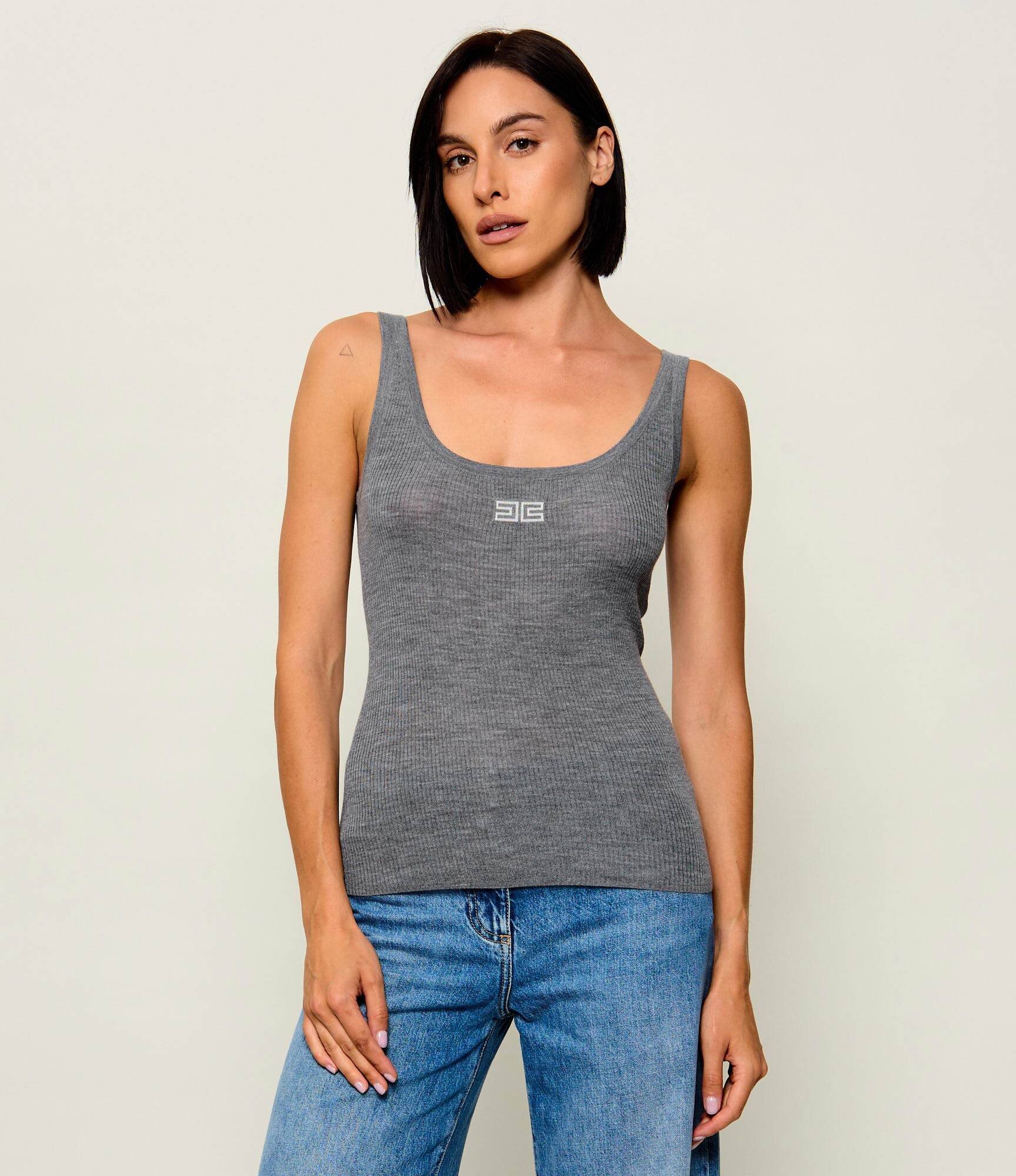 Elisabetta Franchi De lână top | Slim Fit