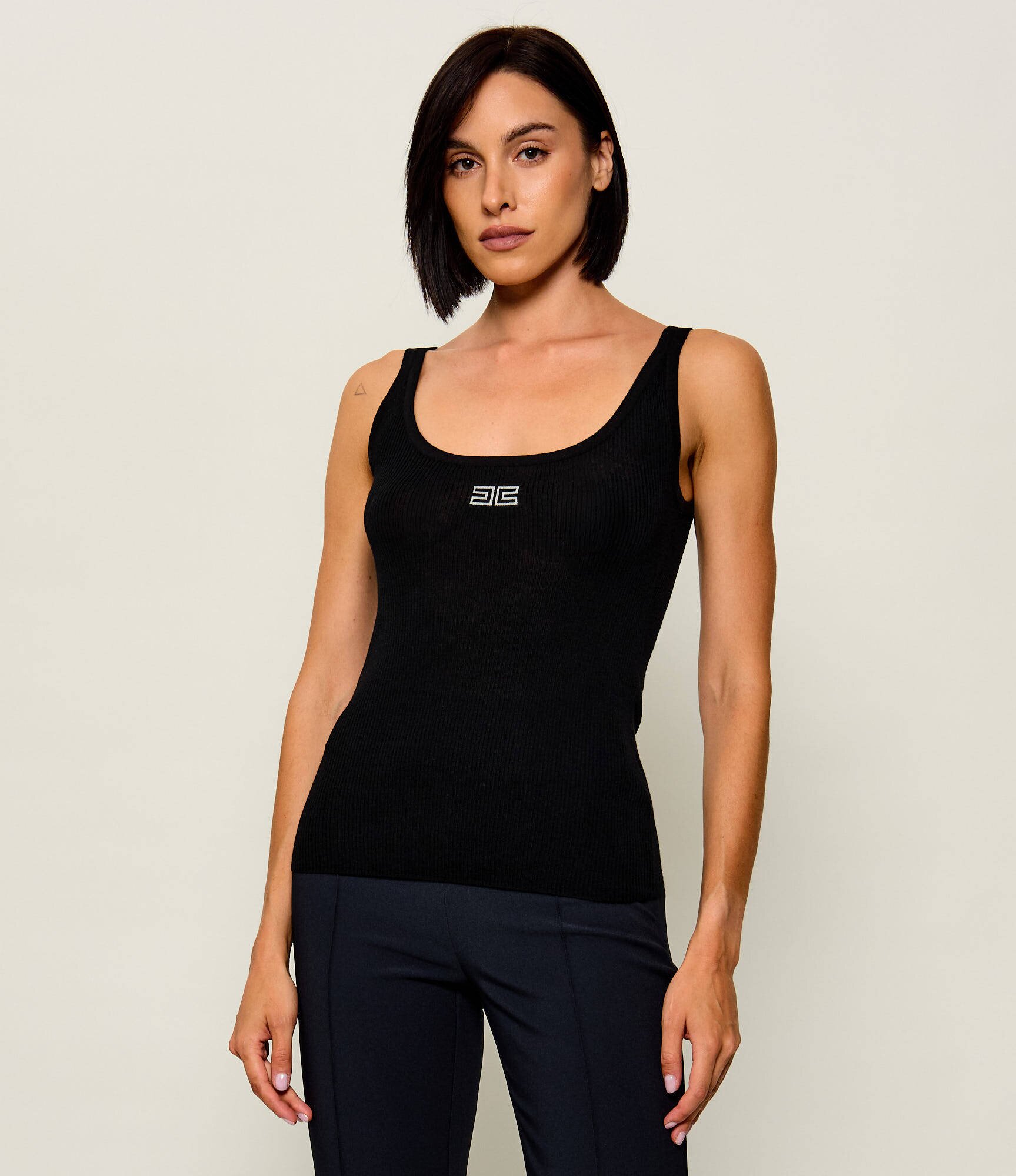 Elisabetta Franchi De lână top | Slim Fit