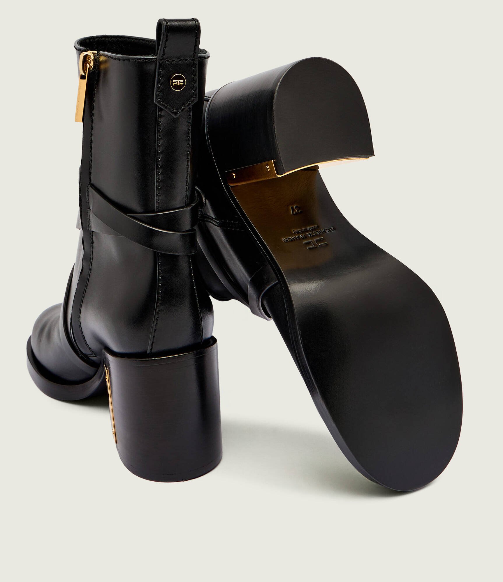 Elisabetta Franchi De piele botine cu toc