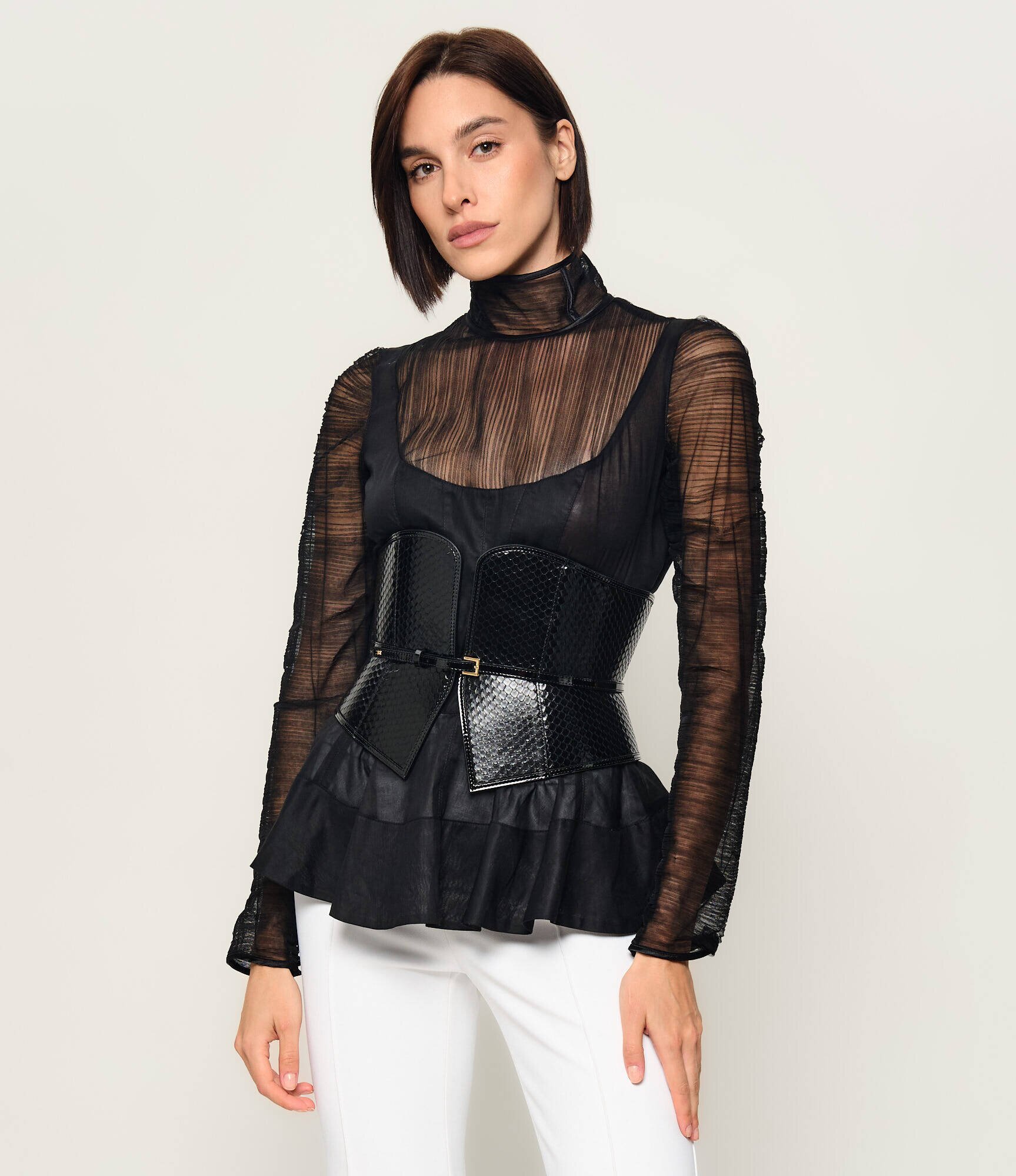 Elisabetta Franchi De piele corset | Slim Fit