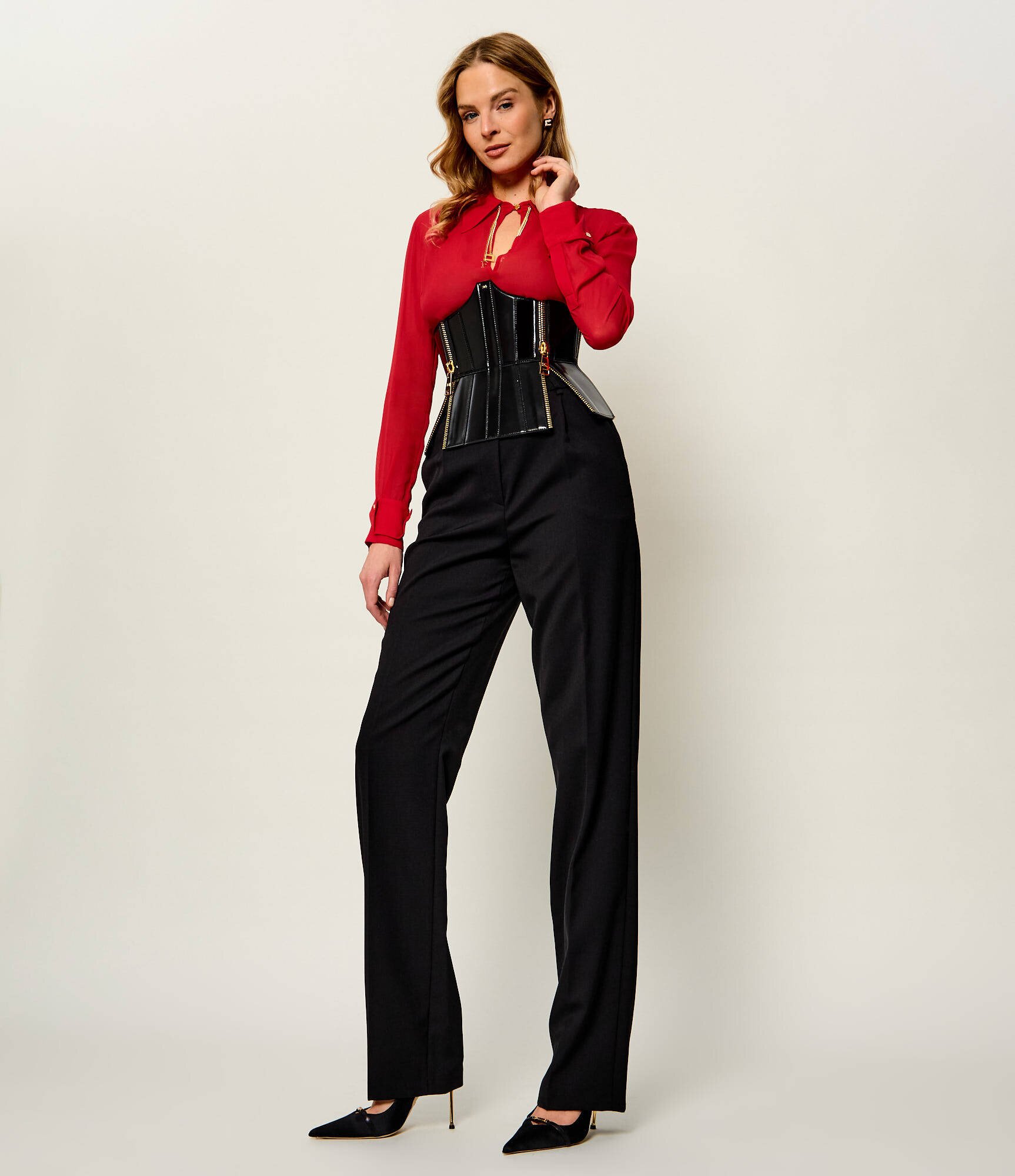 Elisabetta Franchi De piele corset | Slim Fit