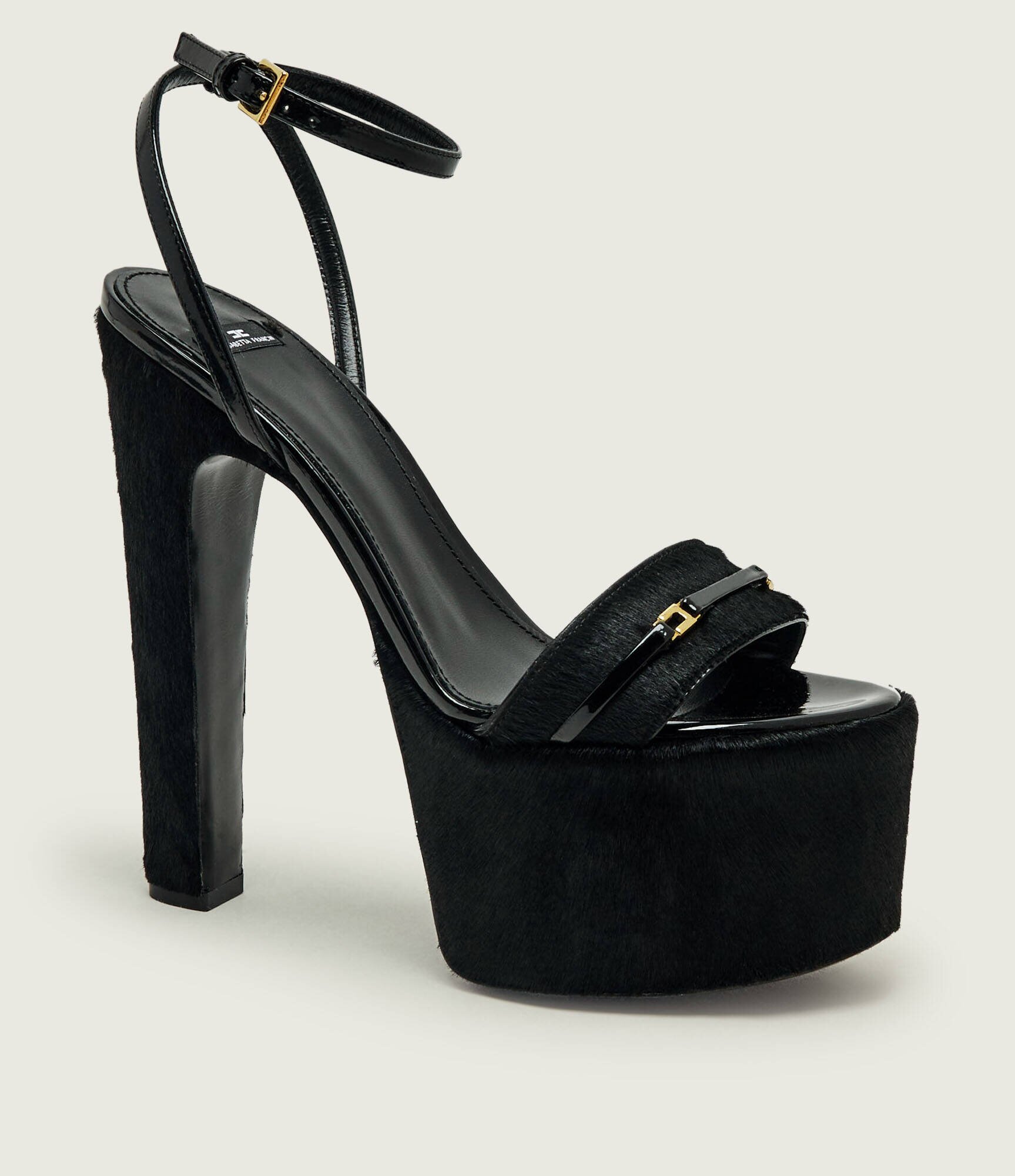 Elisabetta Franchi De piele sandale cu toc gros