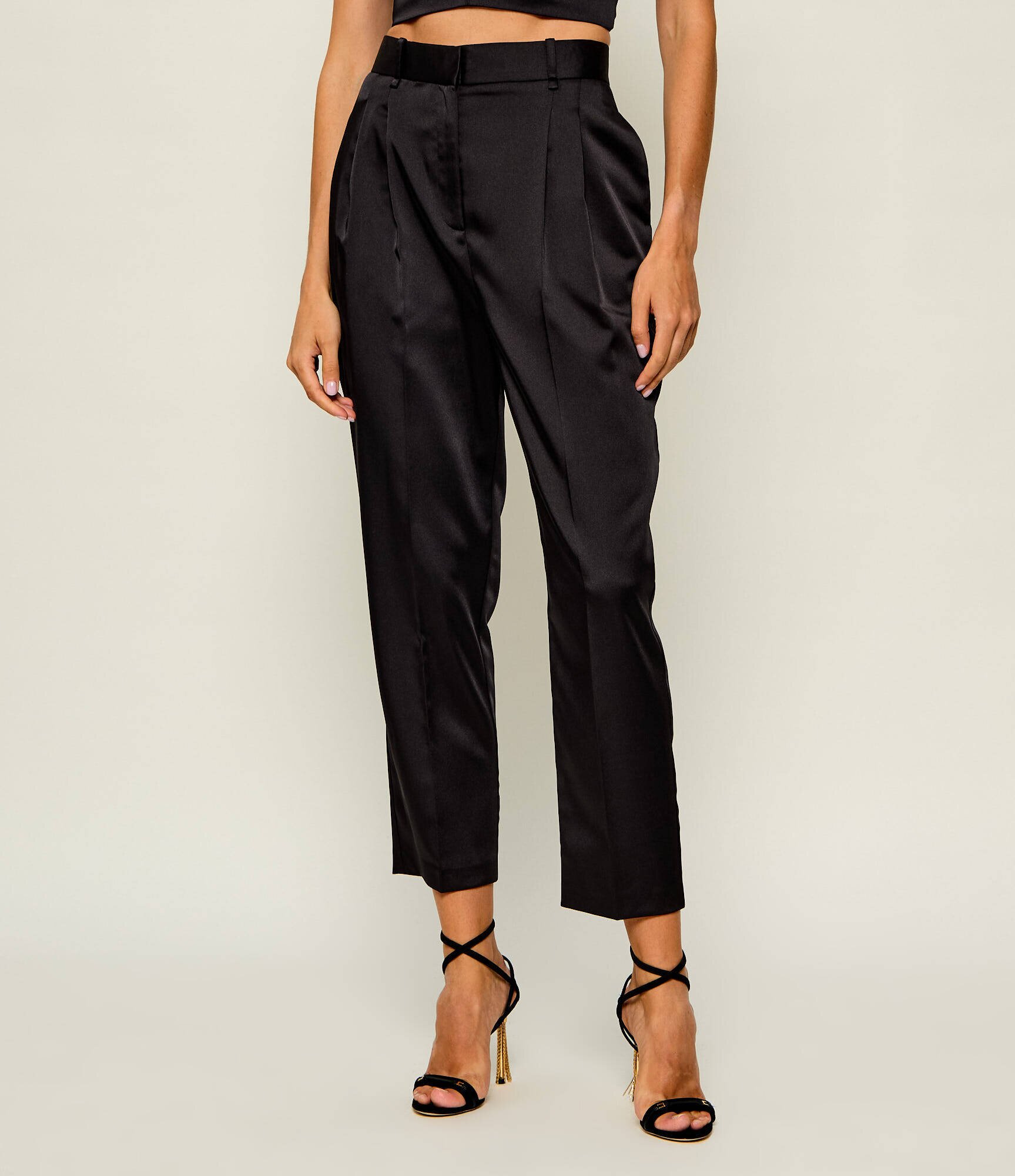 Elisabetta Franchi De satin pantaloni | Relaxed fit