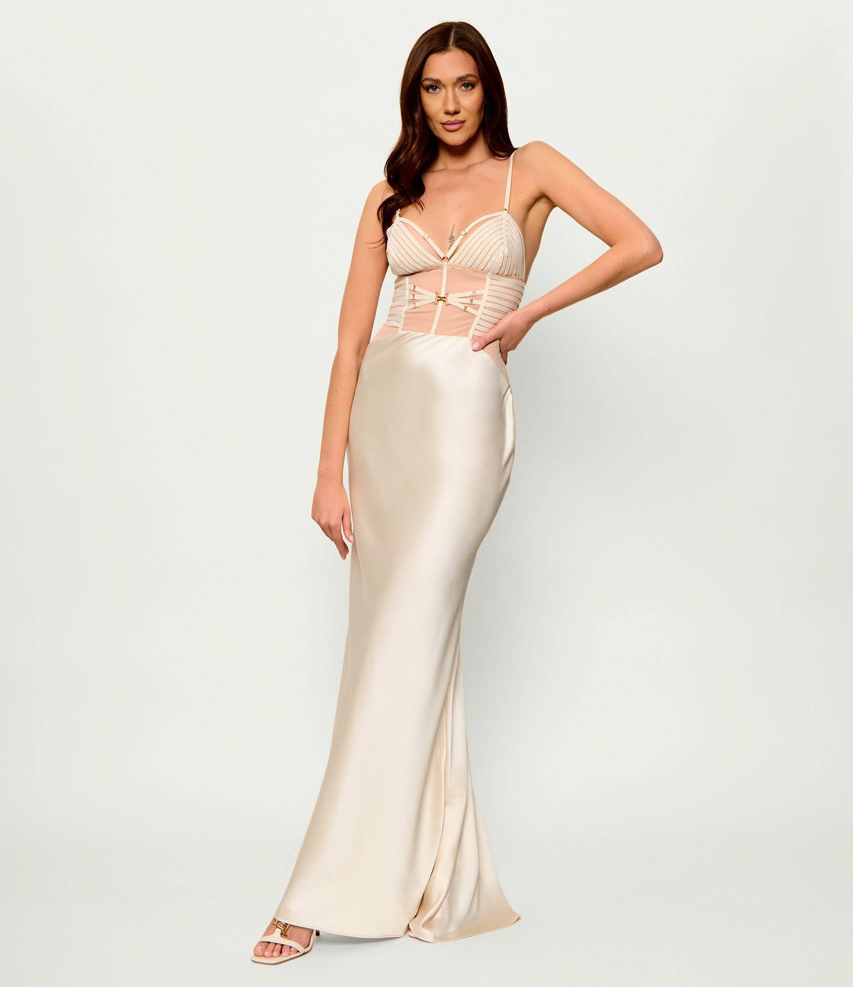 Elisabetta Franchi De satin rochie