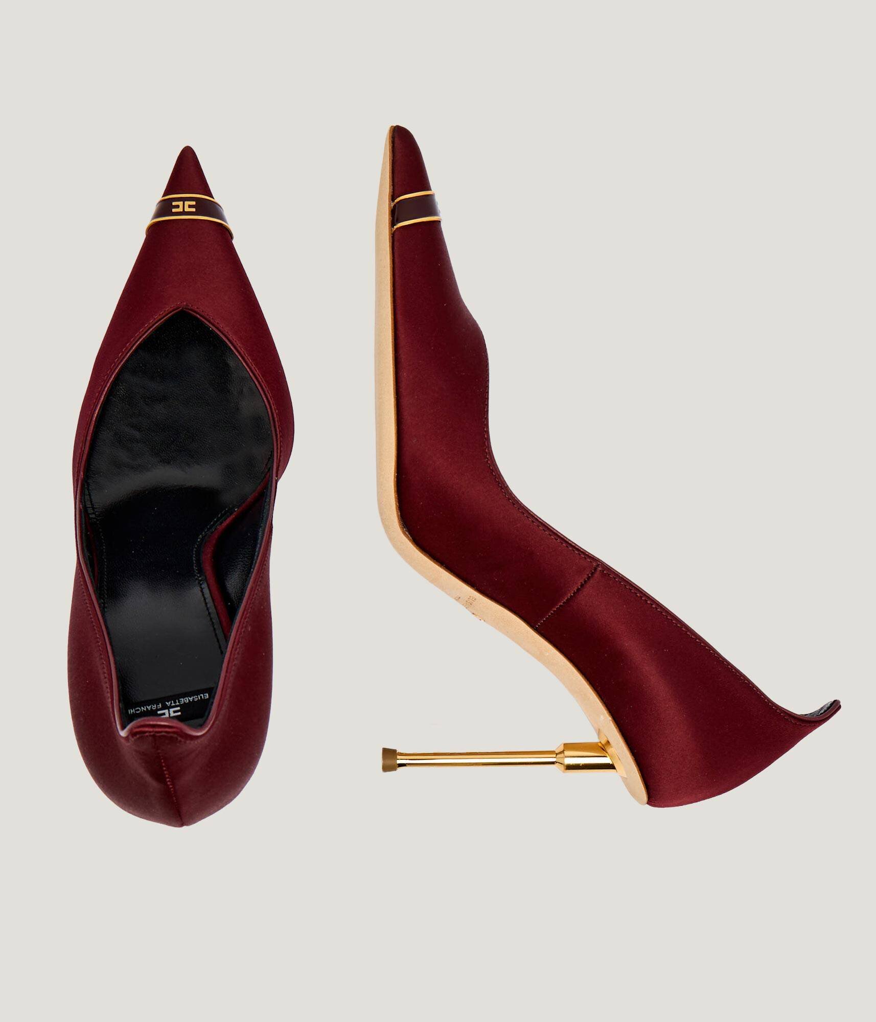 Elisabetta Franchi De satin tocuri cu adaos de piele