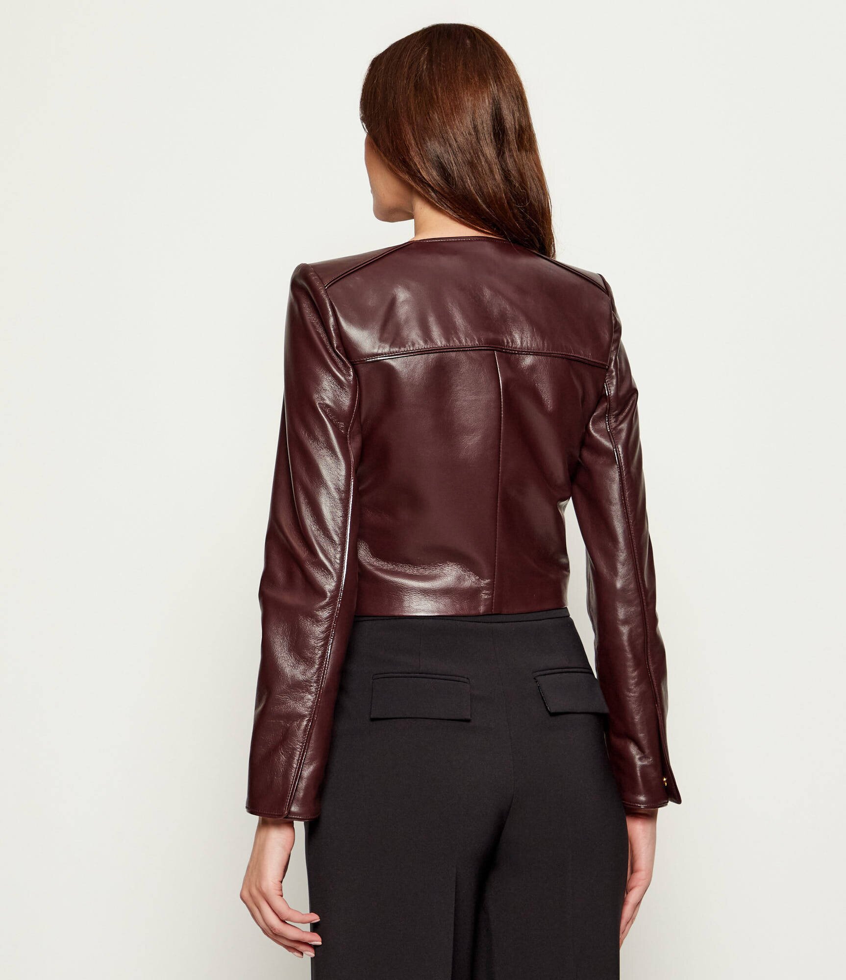 Elisabetta Franchi Geacă de piele | Cropped Fit