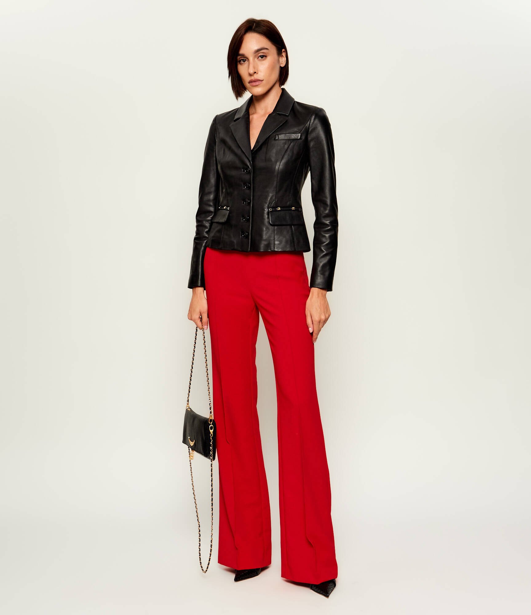 Elisabetta Franchi Geacă de piele | regular fit