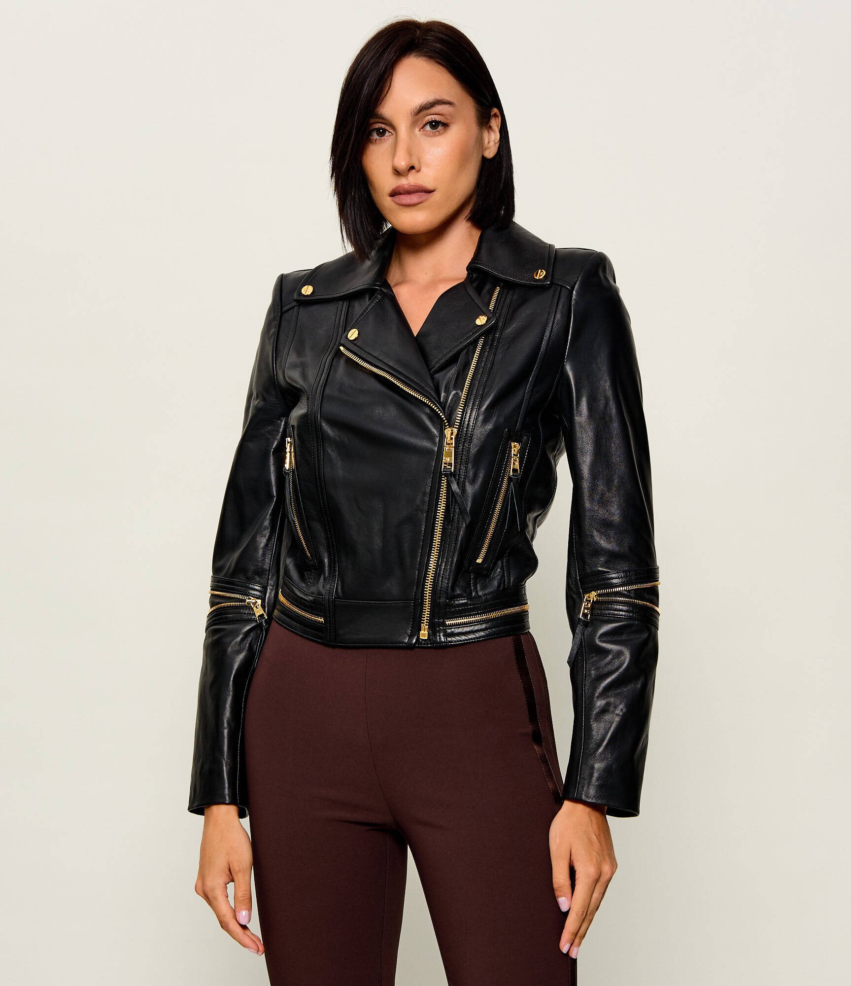 Elisabetta Franchi Geacă de piele | regular fit