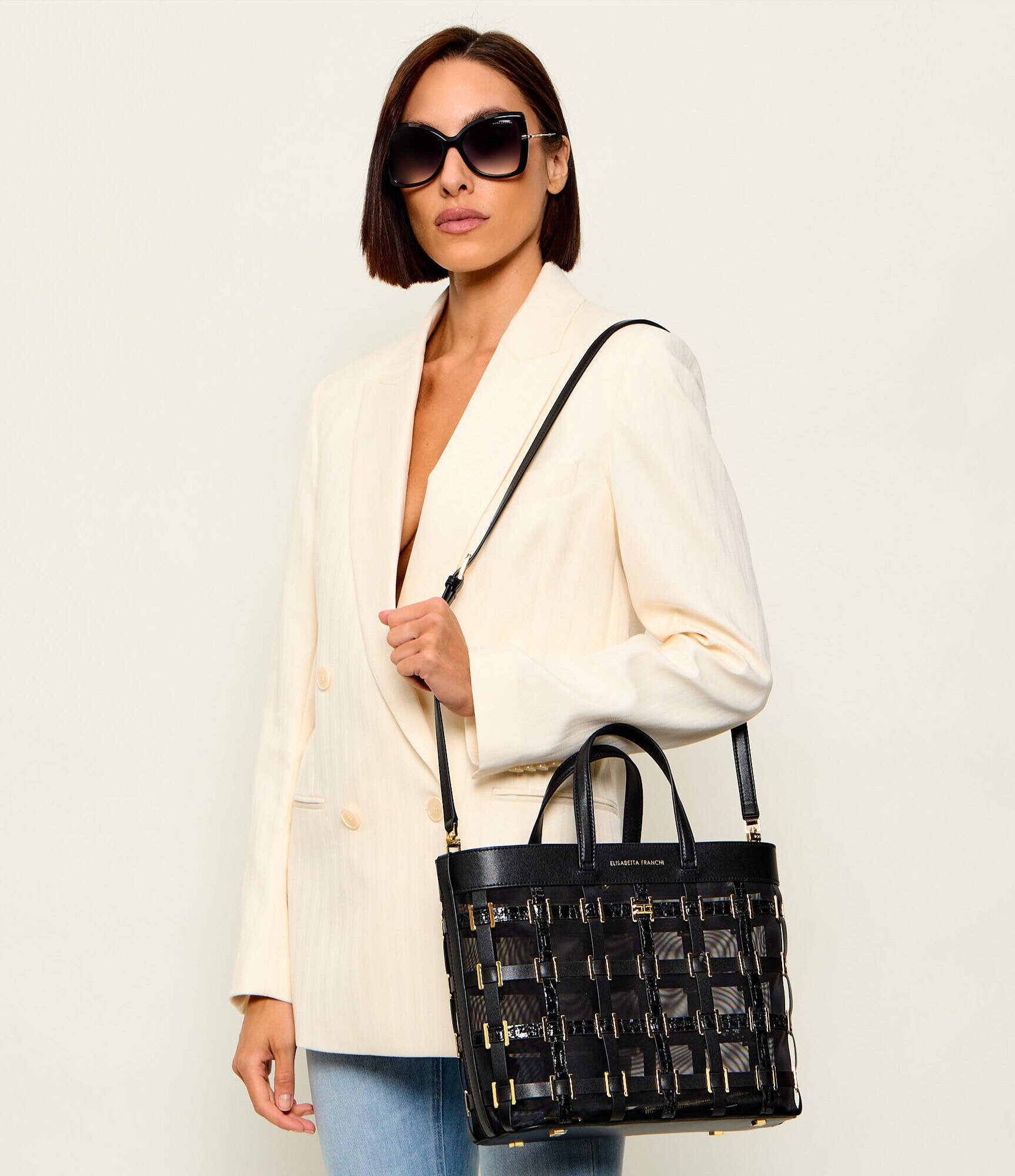 Elisabetta Franchi Geantă shopper + borsetă