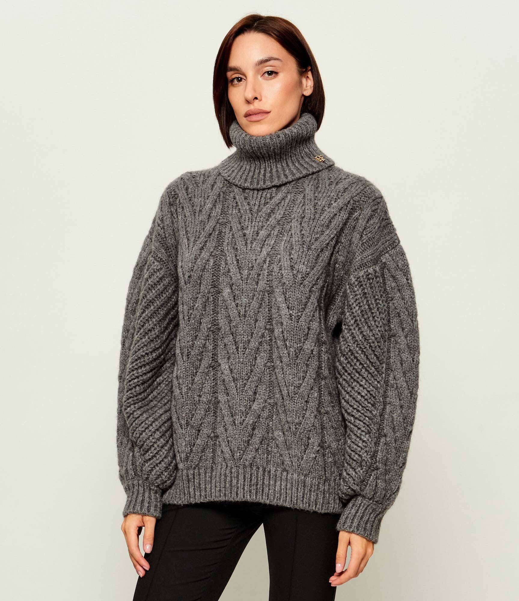Elisabetta Franchi Maletă | Loose fit cu adaos de lână