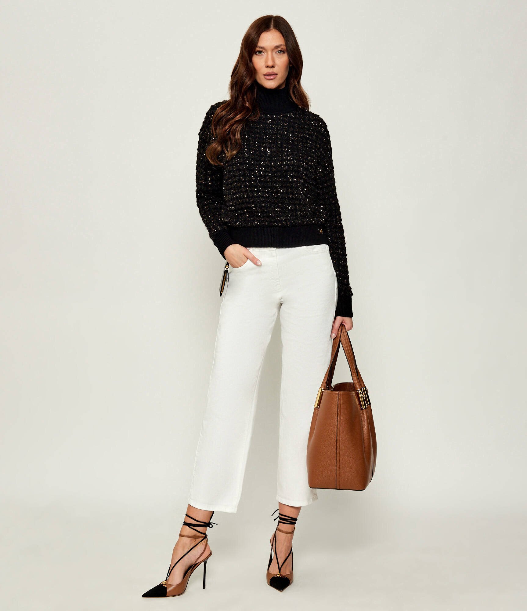 Elisabetta Franchi Maletă | regular fit cu adaos de lână
