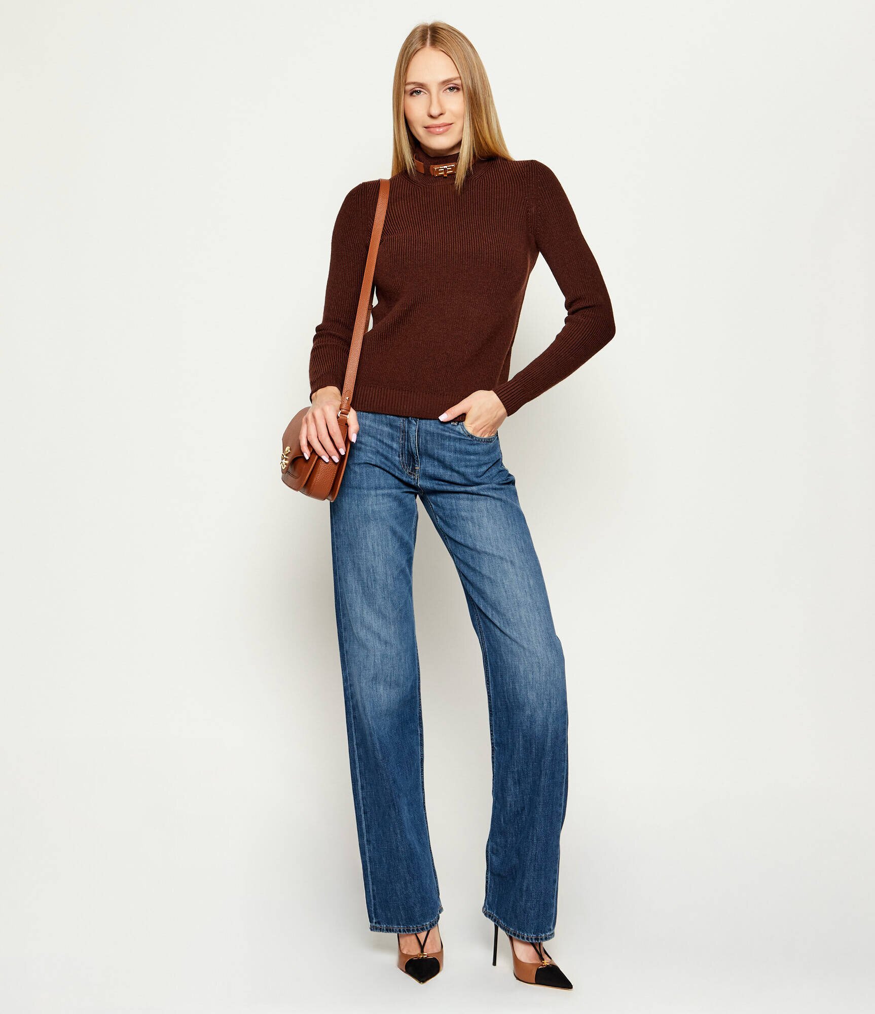 Elisabetta Franchi Maletă | regular fit cu adaos de lână