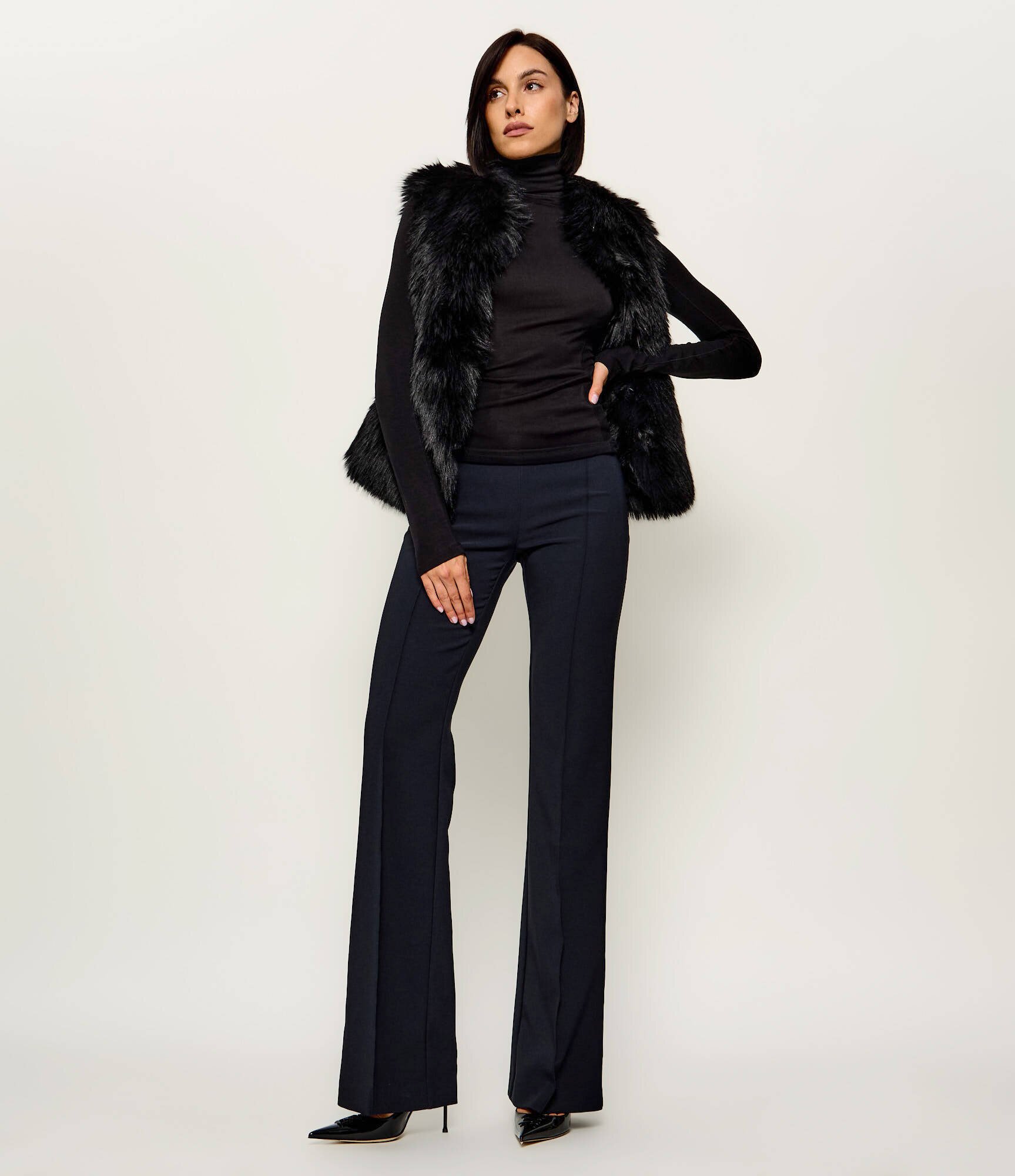 Elisabetta Franchi Maletă | Slim Fit cu adaos de lână