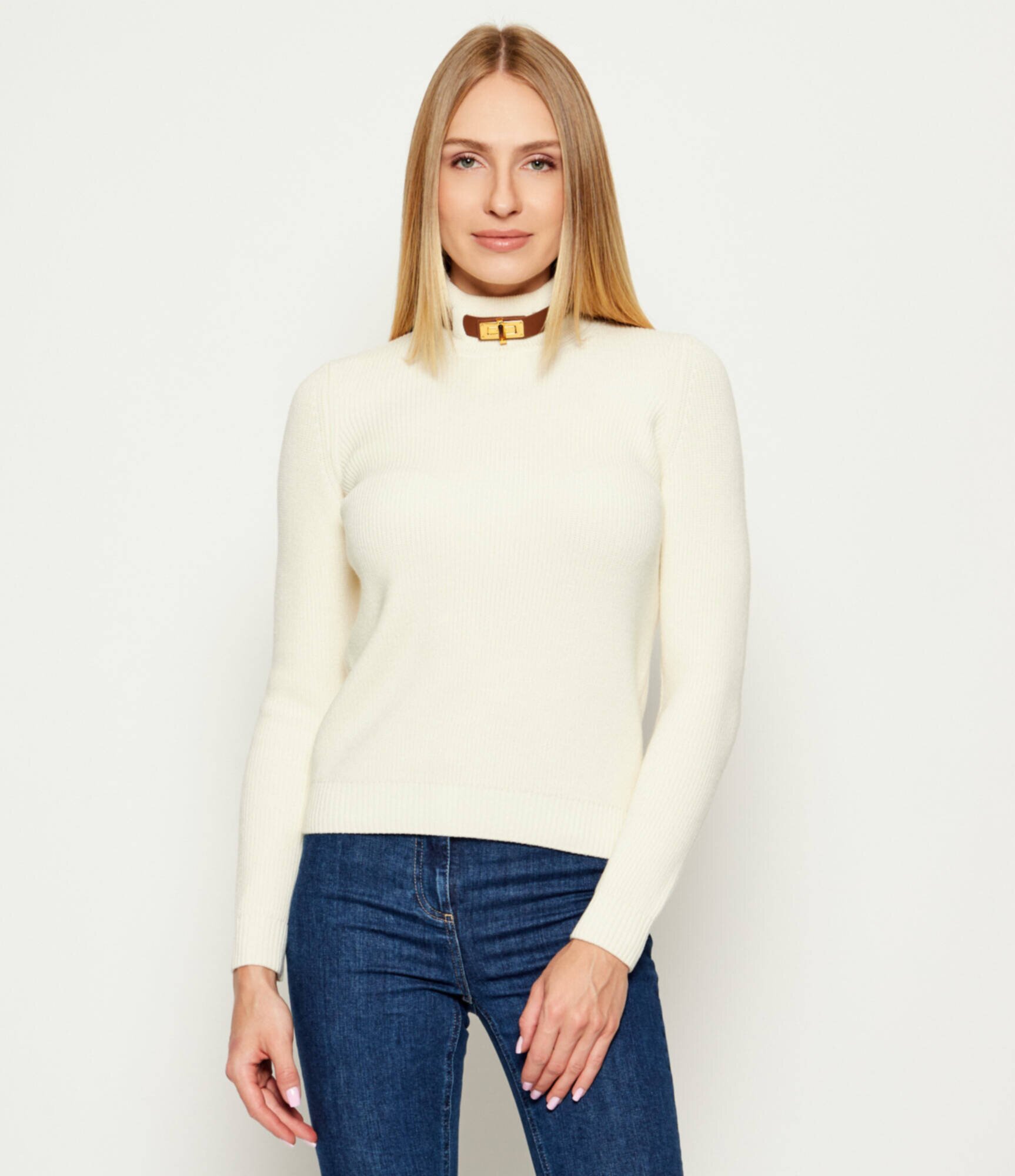 Elisabetta Franchi Maletă | Slim Fit cu adaos de lână