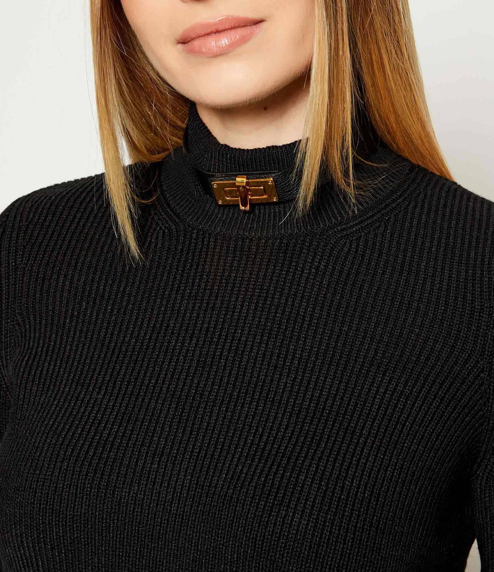 Elisabetta Franchi Maletă | Slim Fit cu adaos de lână